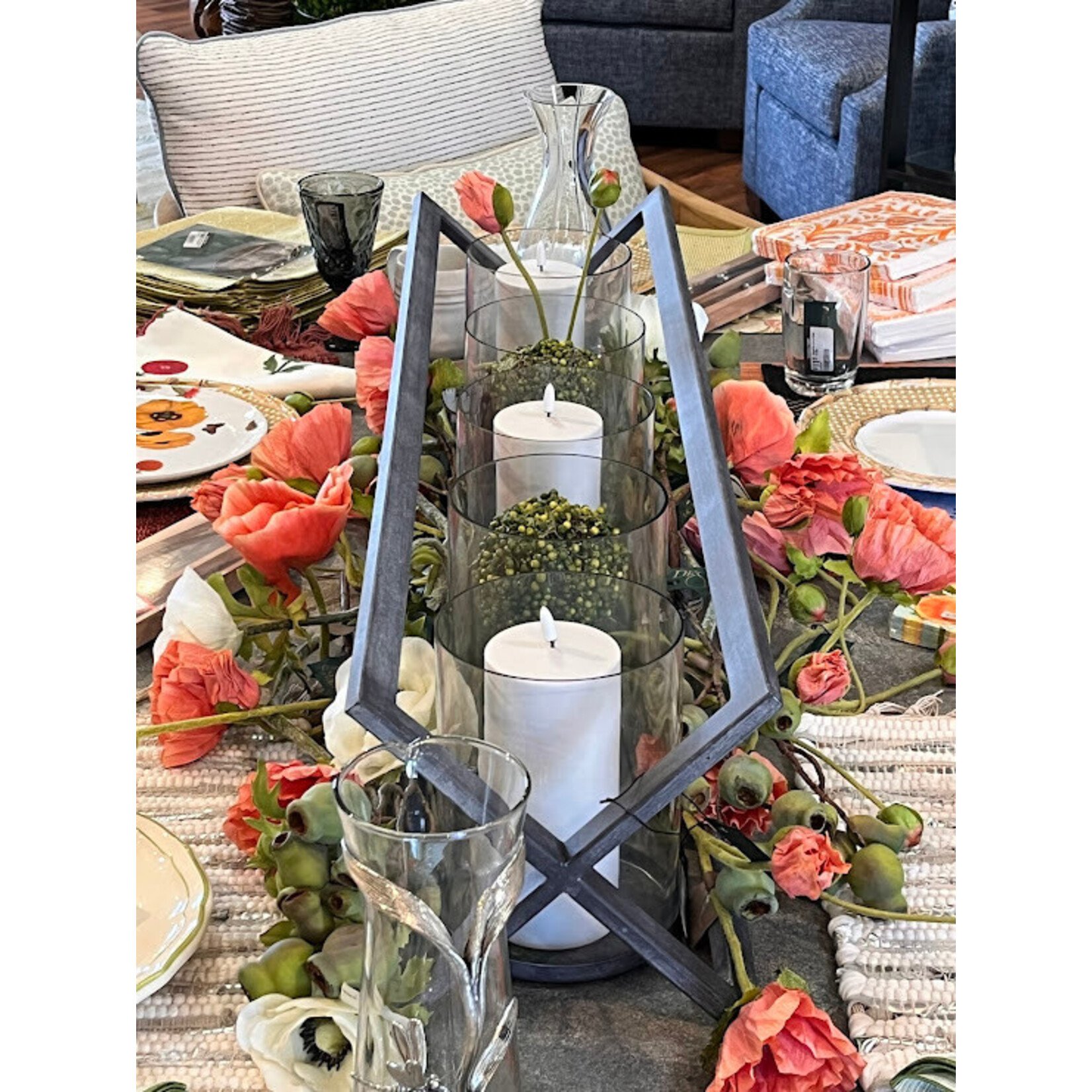 Napa Home and Garden Baxton Aged Zinc 5 Pillar Candleholder