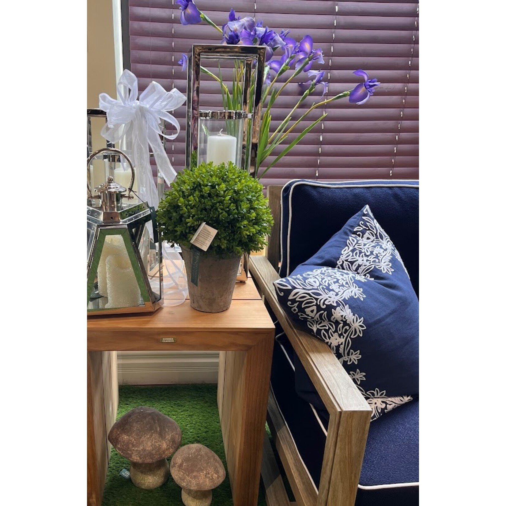 Napa Home and Garden Dutch Iris Faux Stem 35" Purple