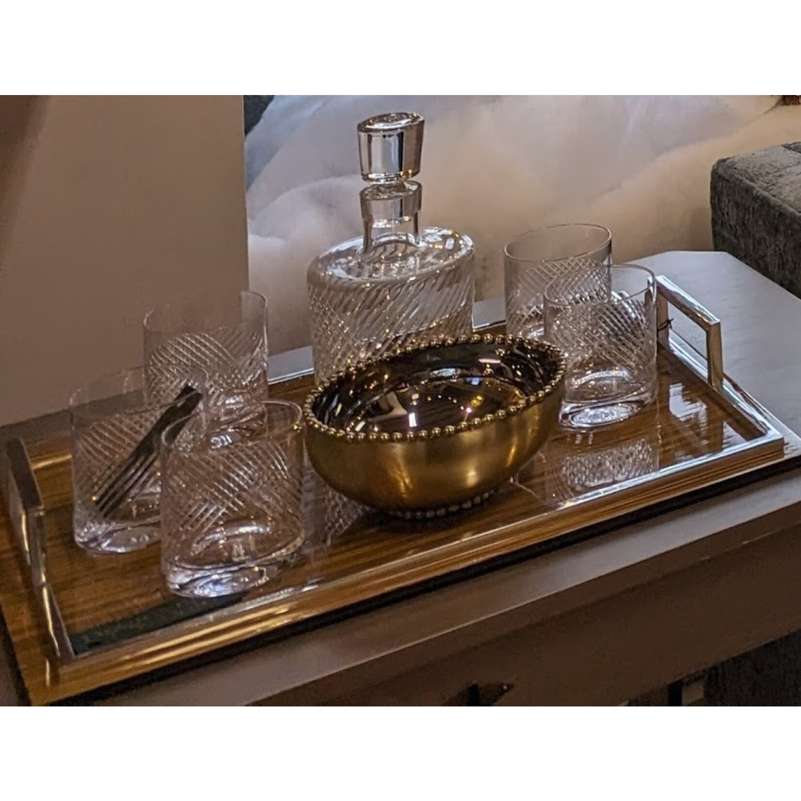 LaDorada Zebrano Rectangular Tray