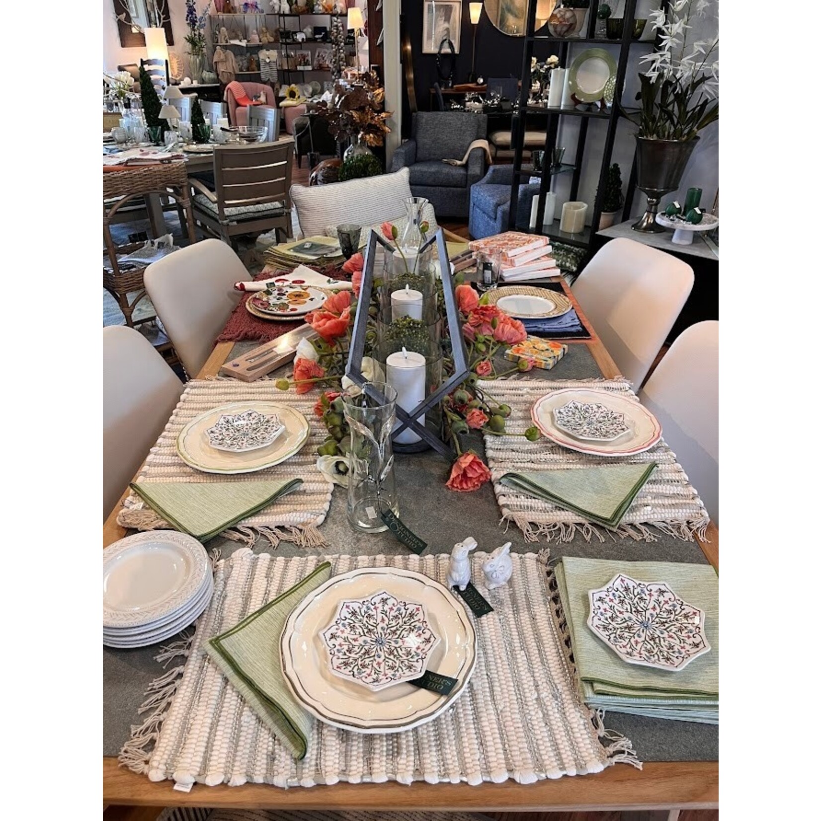 Saro Trading Company Foil Stripe Chindi Placemat