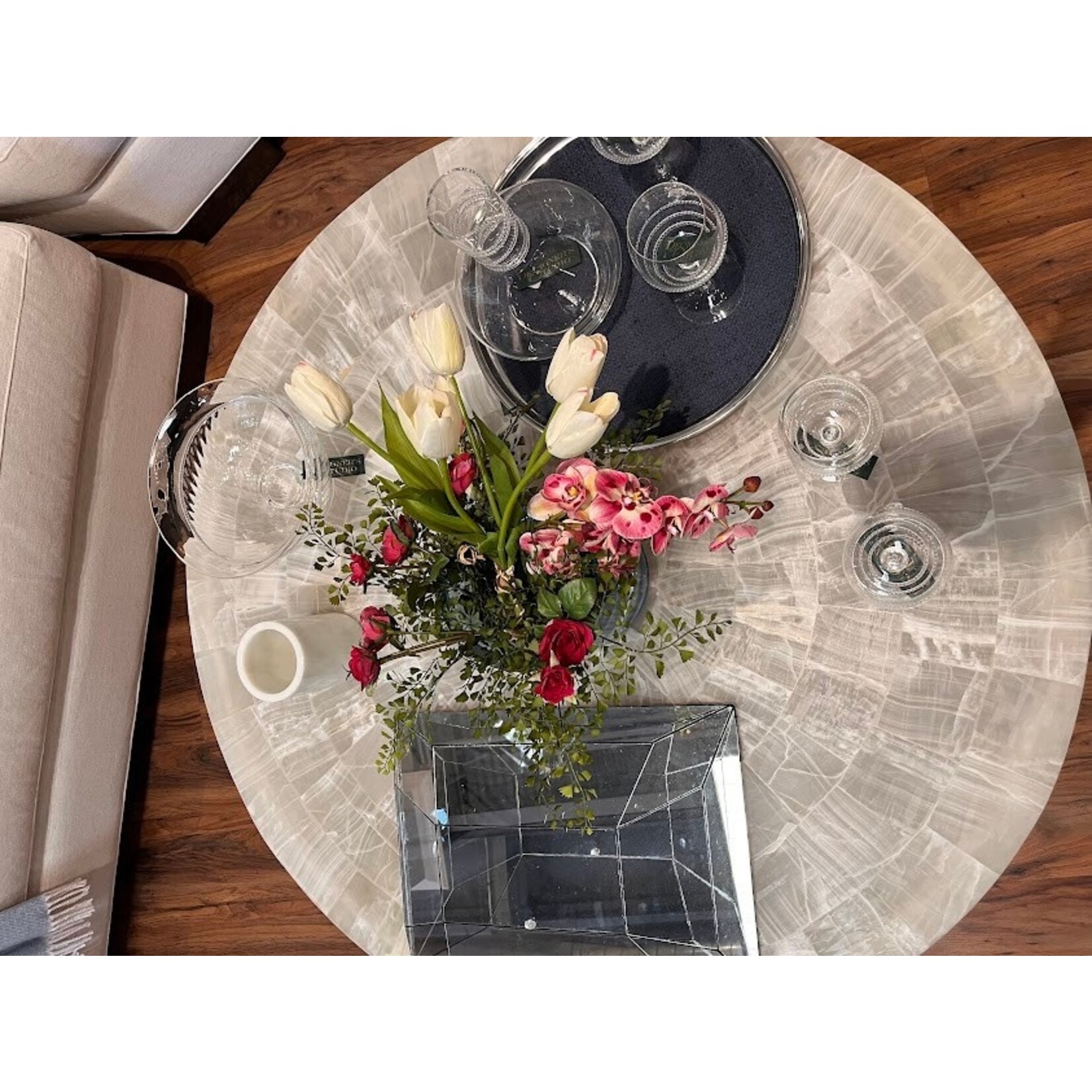 Winward Home Artificial Red Floribunda Rose Stem 19"