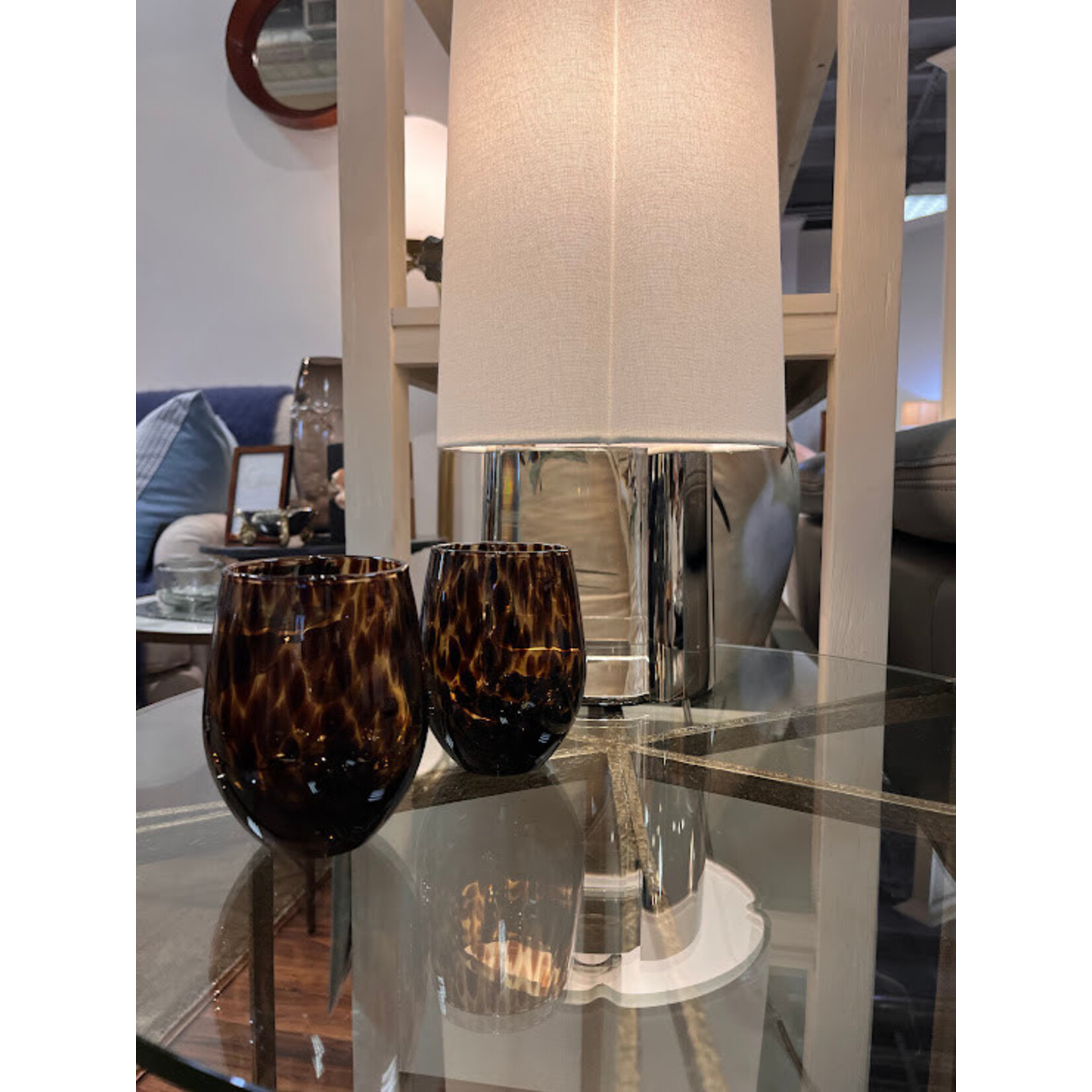 Juliska Puro Stemless Wine Glass Tortoiseshell