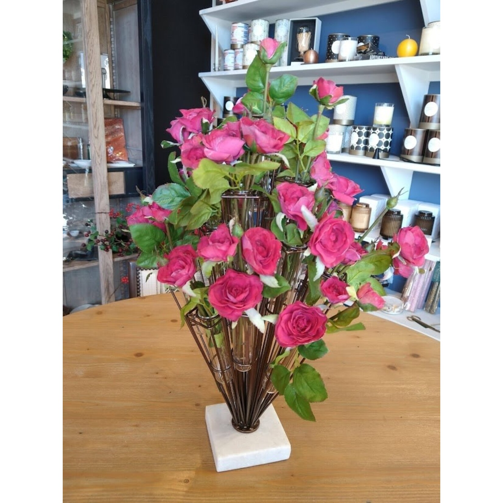 Winward Floral & Seasonal Decor Rose Floribunda 19" Stem  Red