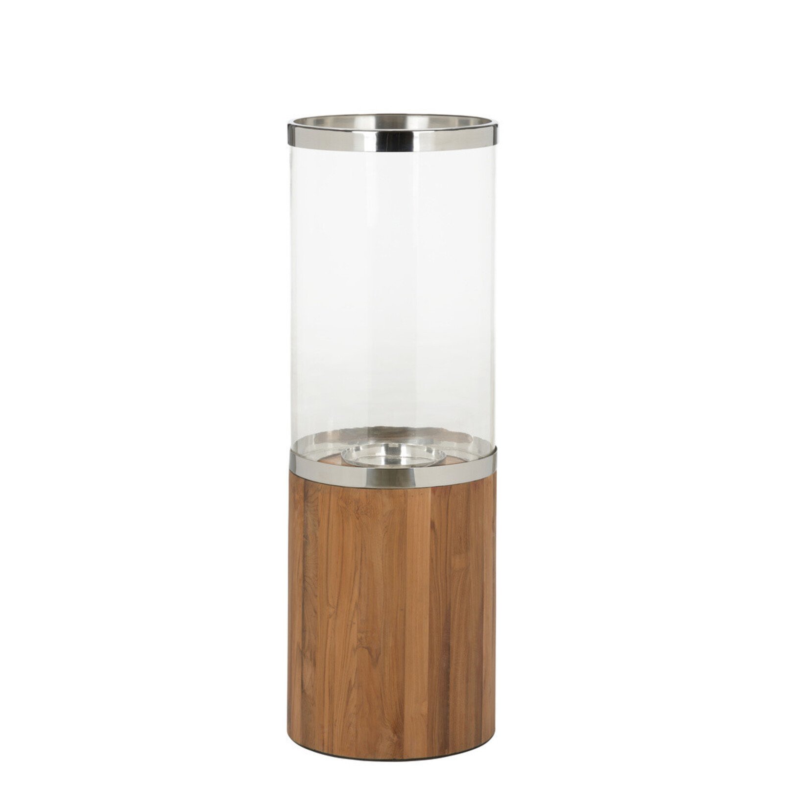 Wildwood Muskoka Teak & Glass Candleholder Lantern