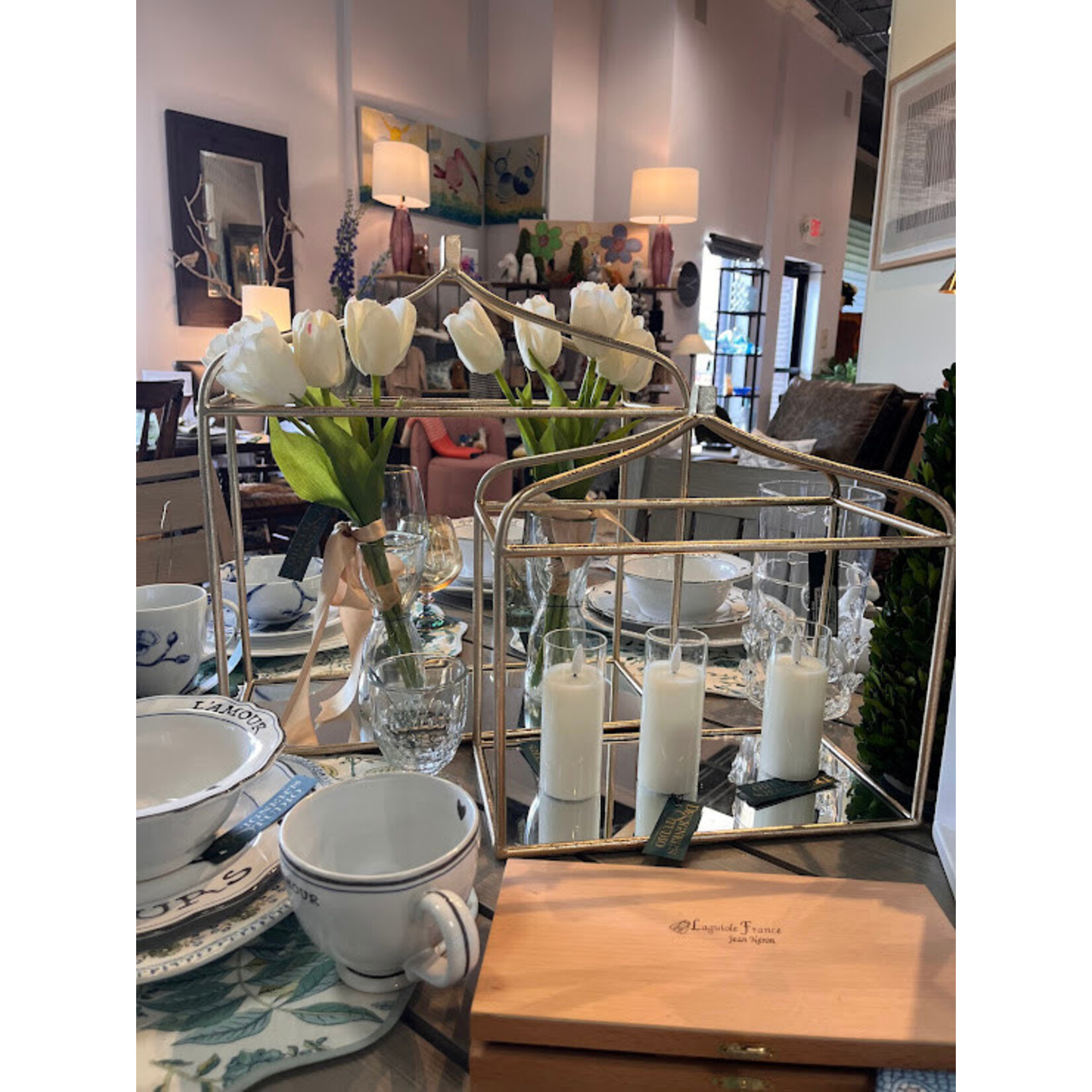 Napa Home and Garden Abbey Mirrored Wall Shelf Small