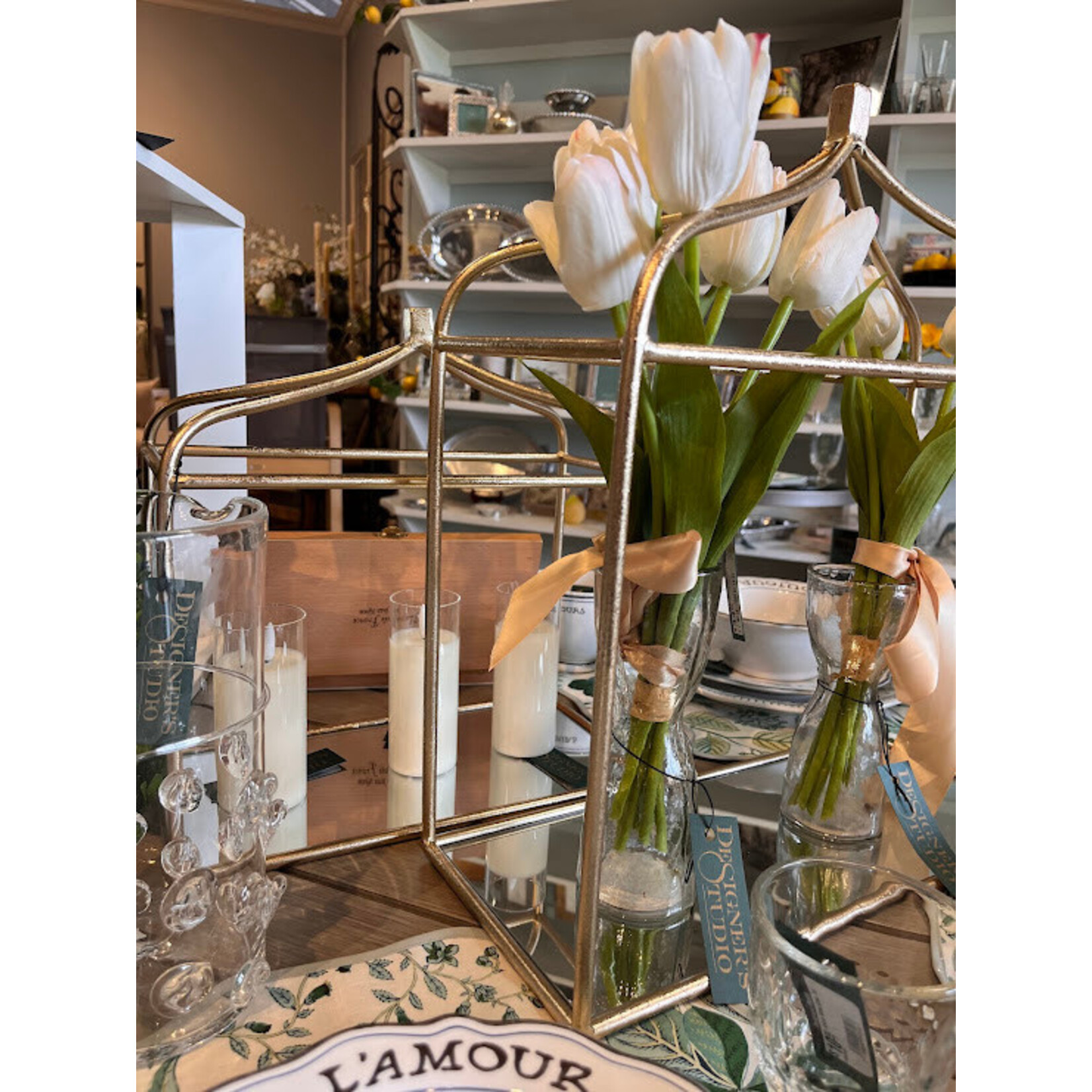 Napa Home and Garden Abbey Mirrored Wall Shelves Set of 2