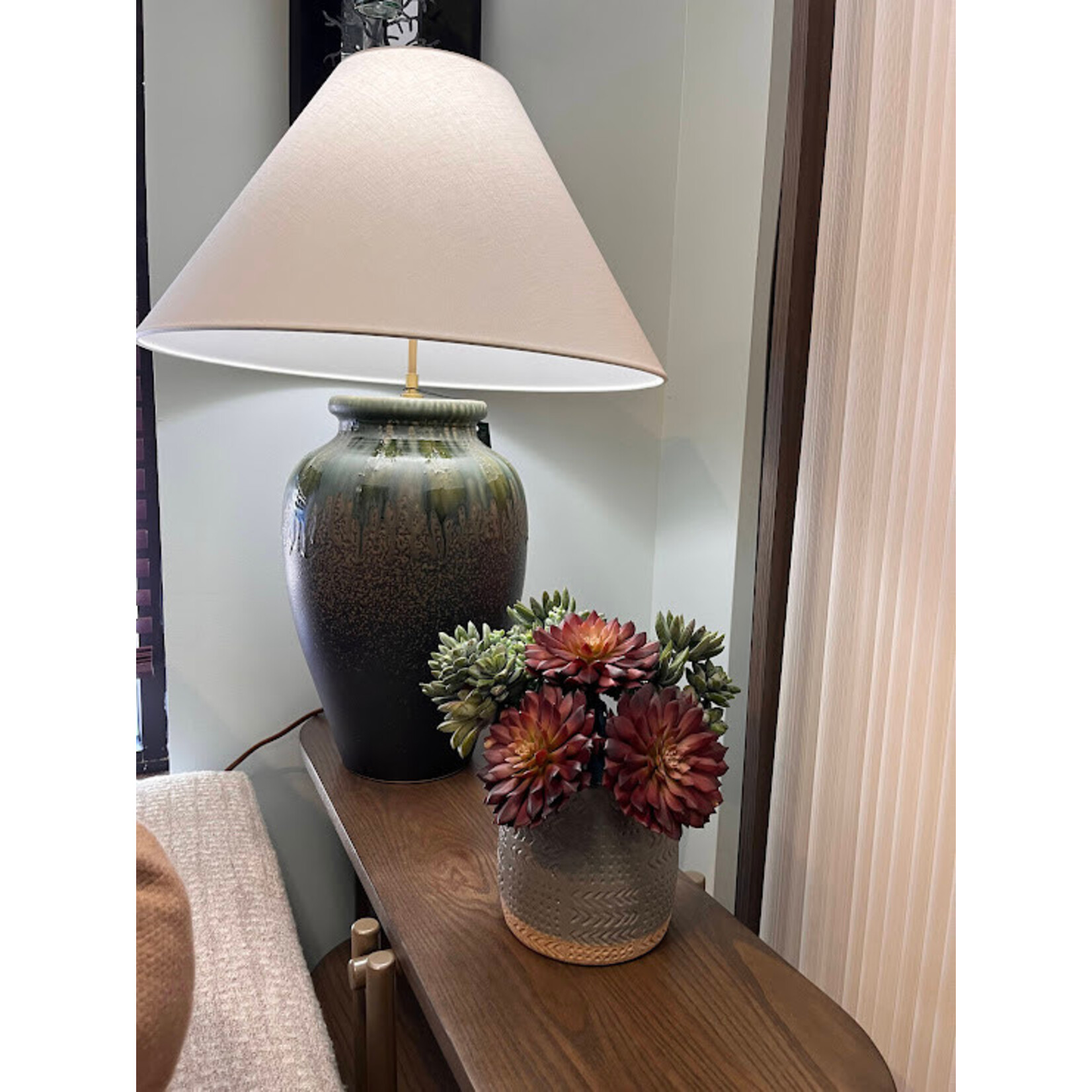 Winward Floral & Seasonal Decor Graptosedum Succulent 8" Pick Burgundy