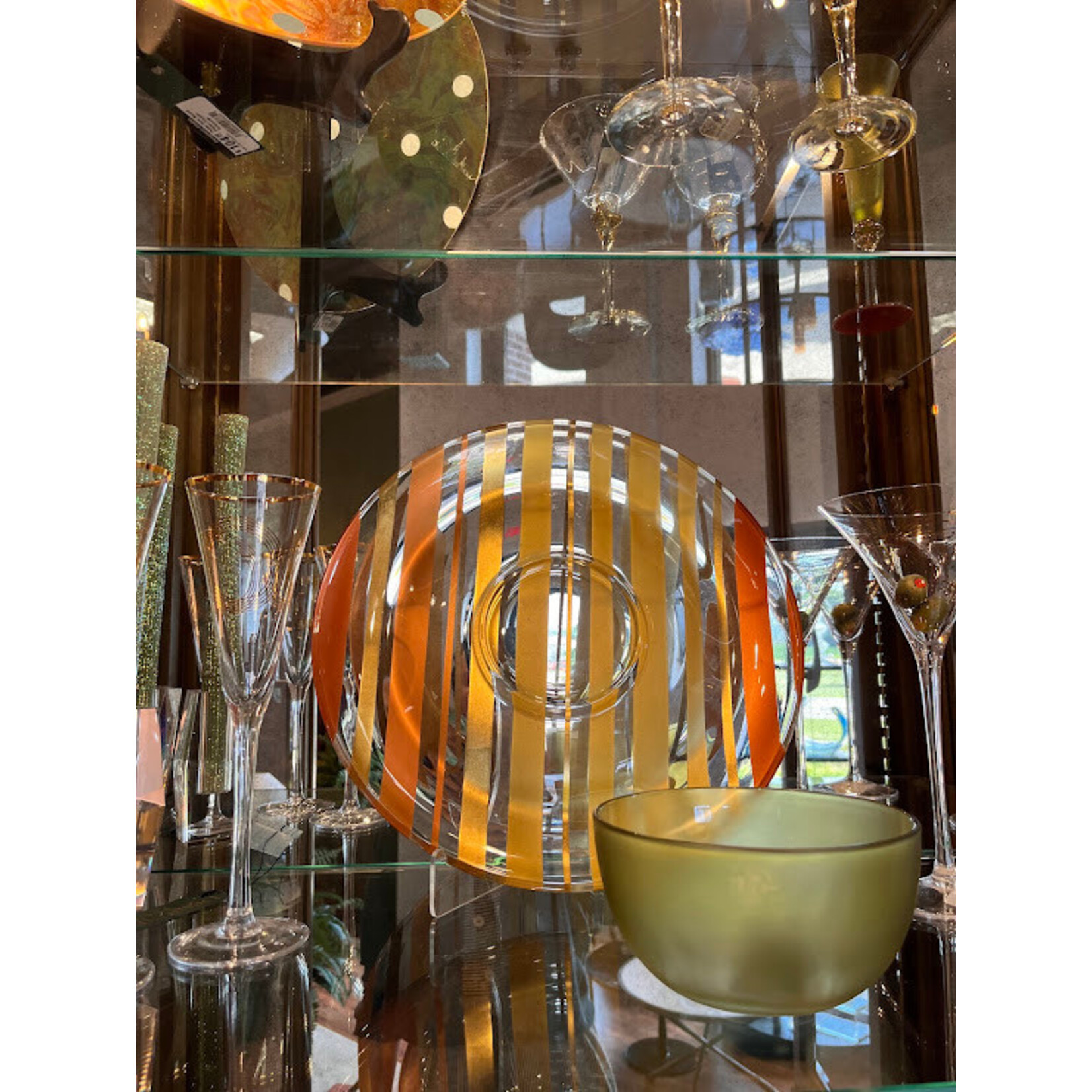 Alan Lee Collection Sienna 2 Piece Chip & Dip Olive