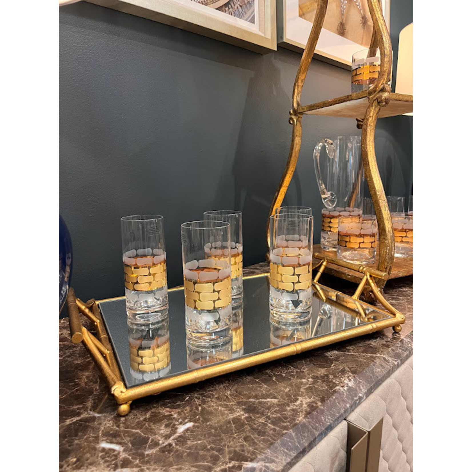 Napa Home and Garden Daphne Mirrored Tray With Handles