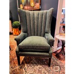 Taylor King Philosopher Wing Chair Uproar Dark Ivy