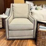 Taylor King Larsen Swivel Chair Lauren Herringbone