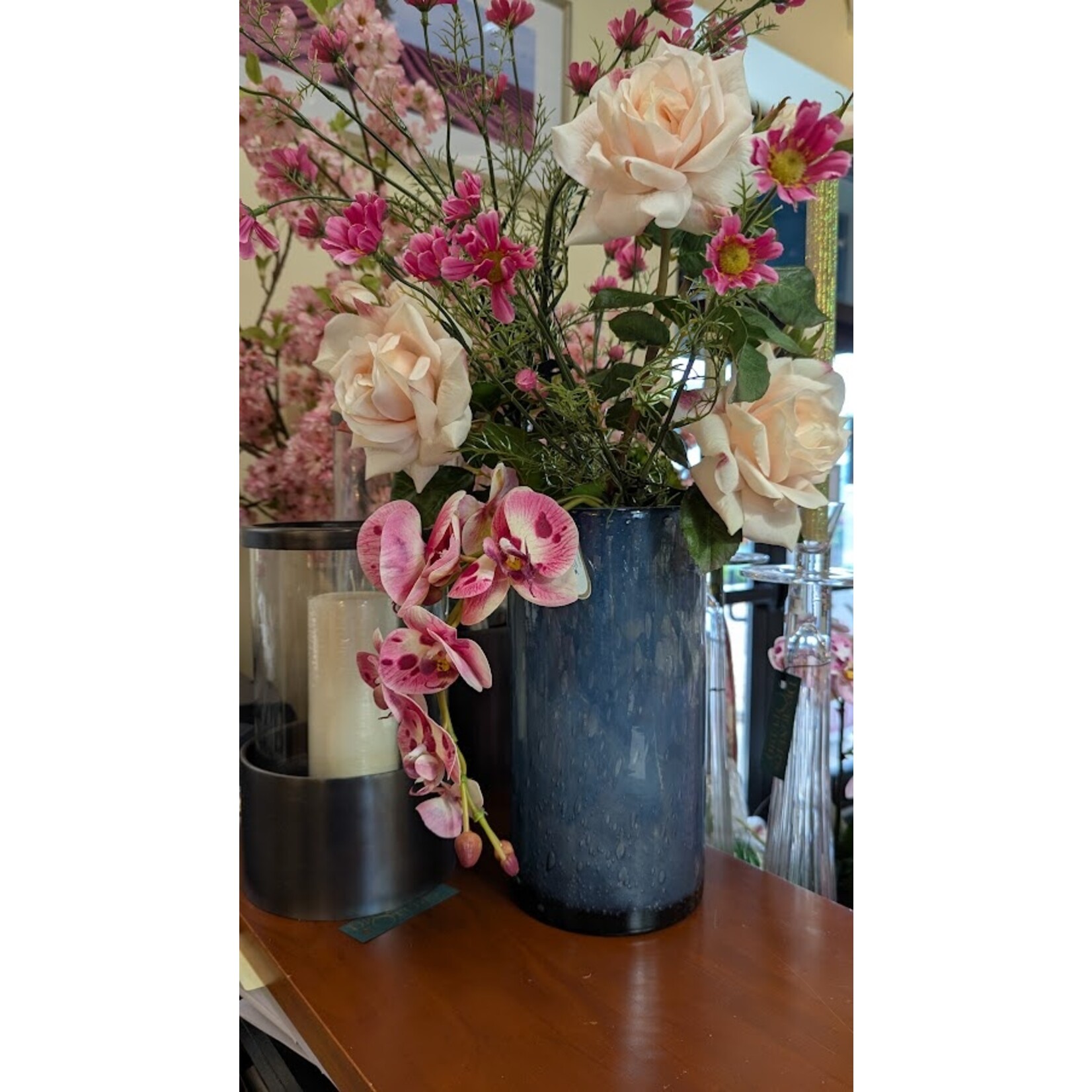 Napa Home and Garden Pink Cosmos Faux Stem 25"