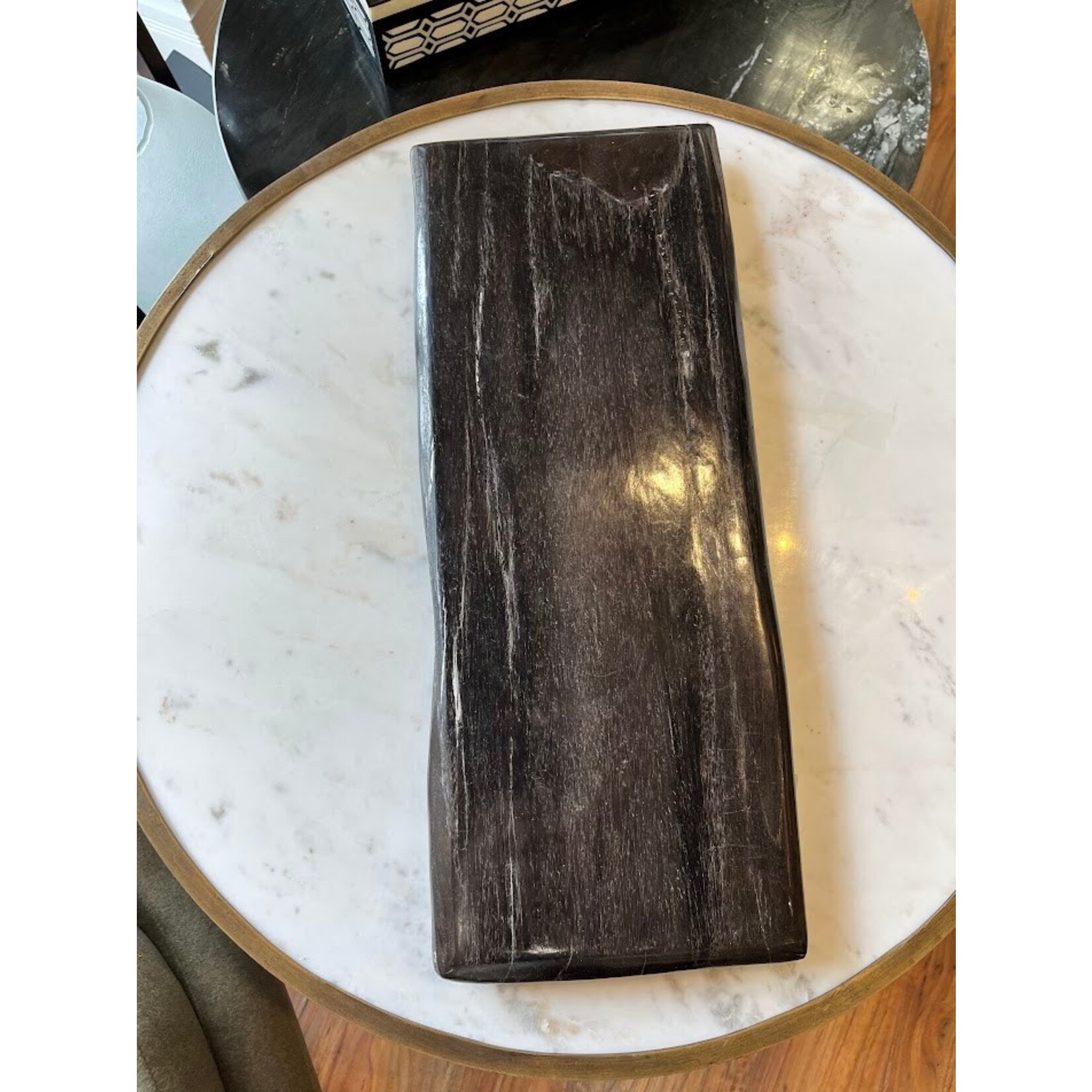 Asian Loft Rectangular Petrified Wood Tray