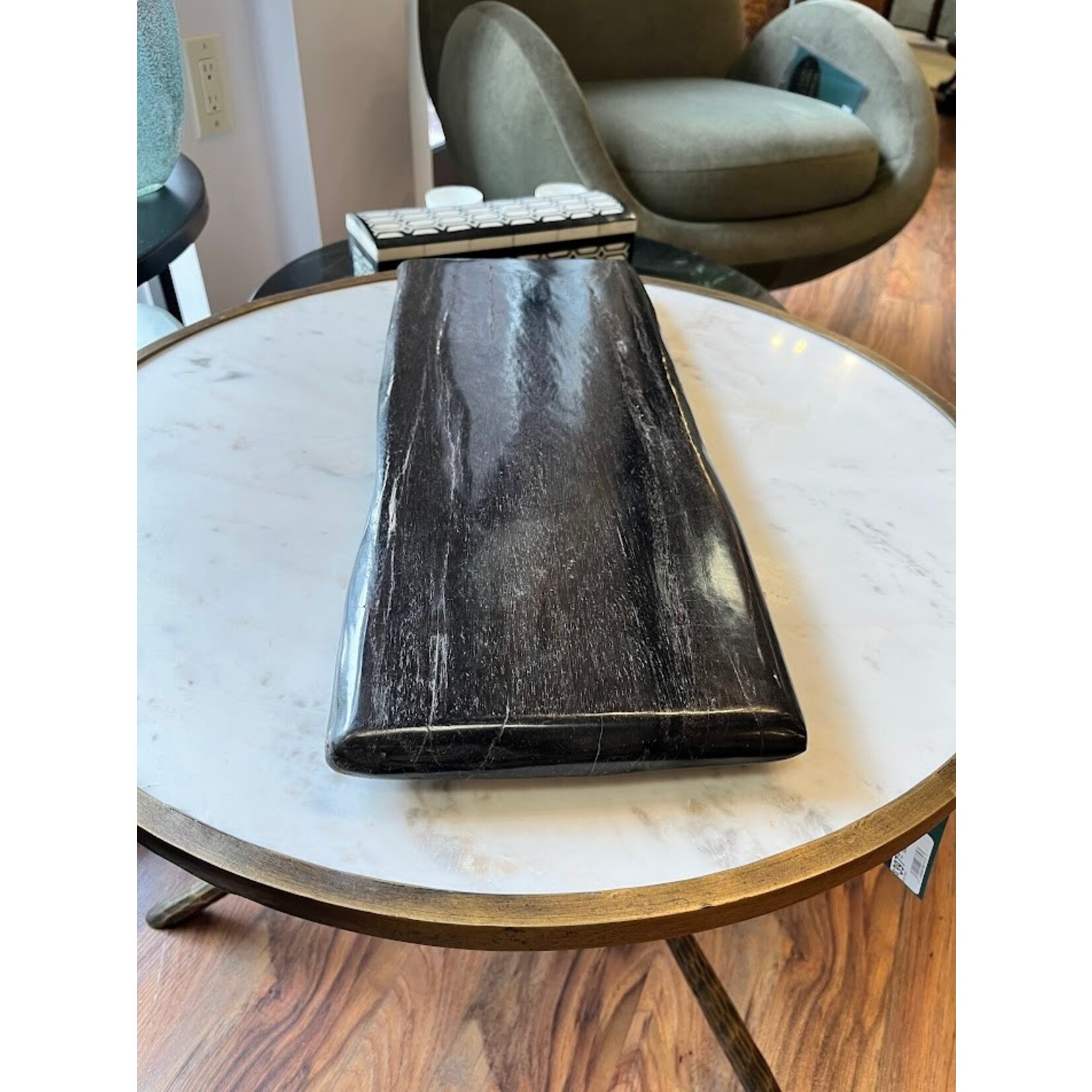 Asian Loft Rectangular Petrified Wood Tray