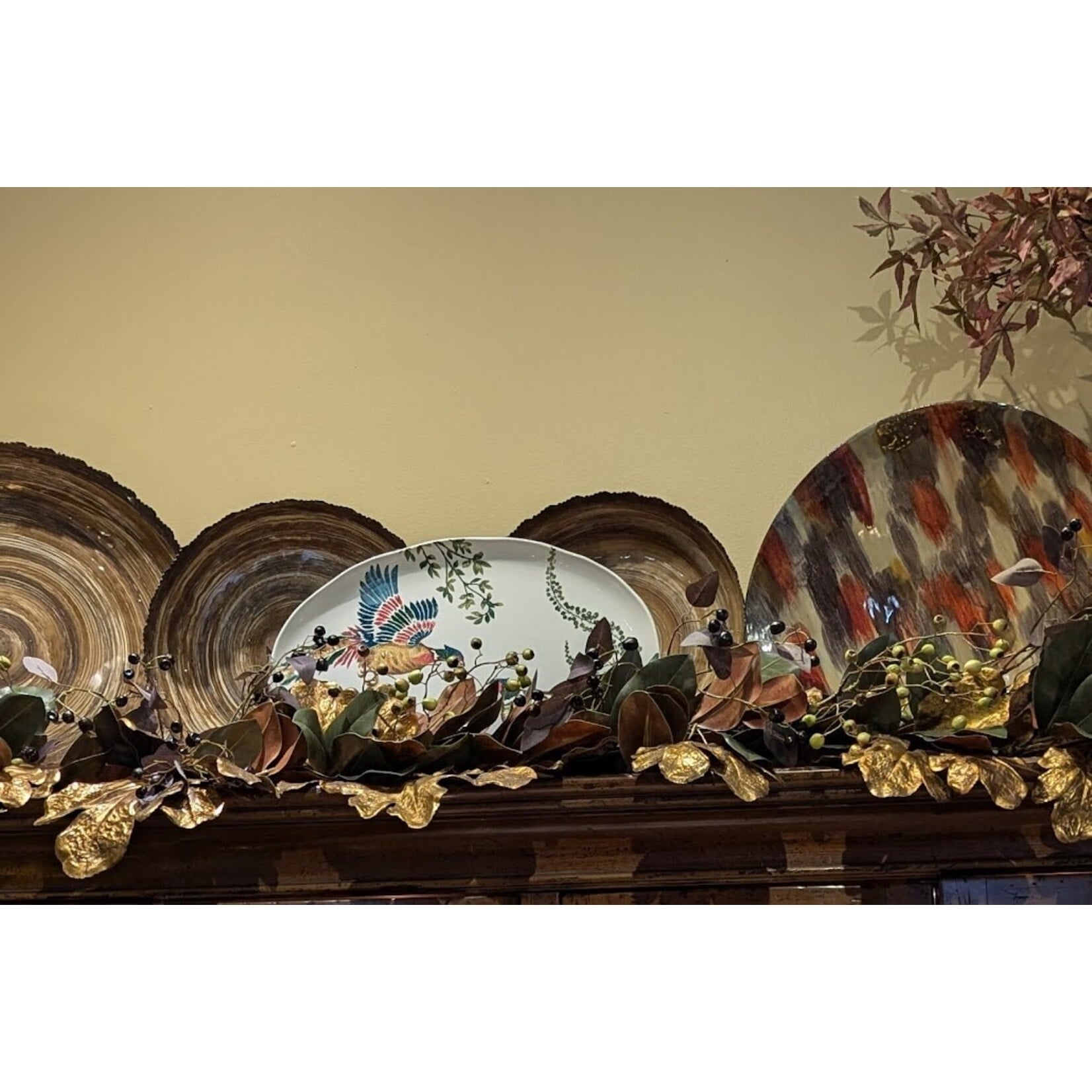 Napa Home and Garden Faux Eucalyptus Berry Branch 35.5"
