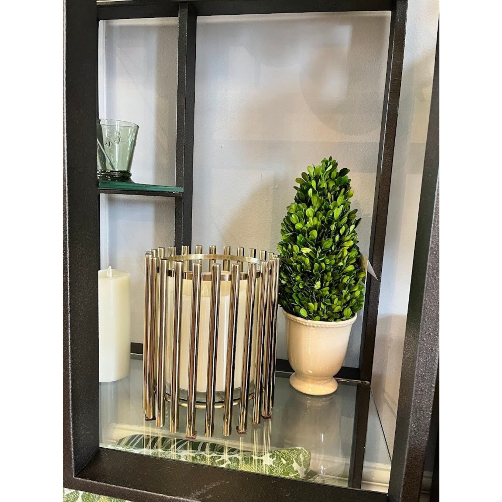 Tozai Hurricane Pillar Candleholder with Glass Liner - Small
