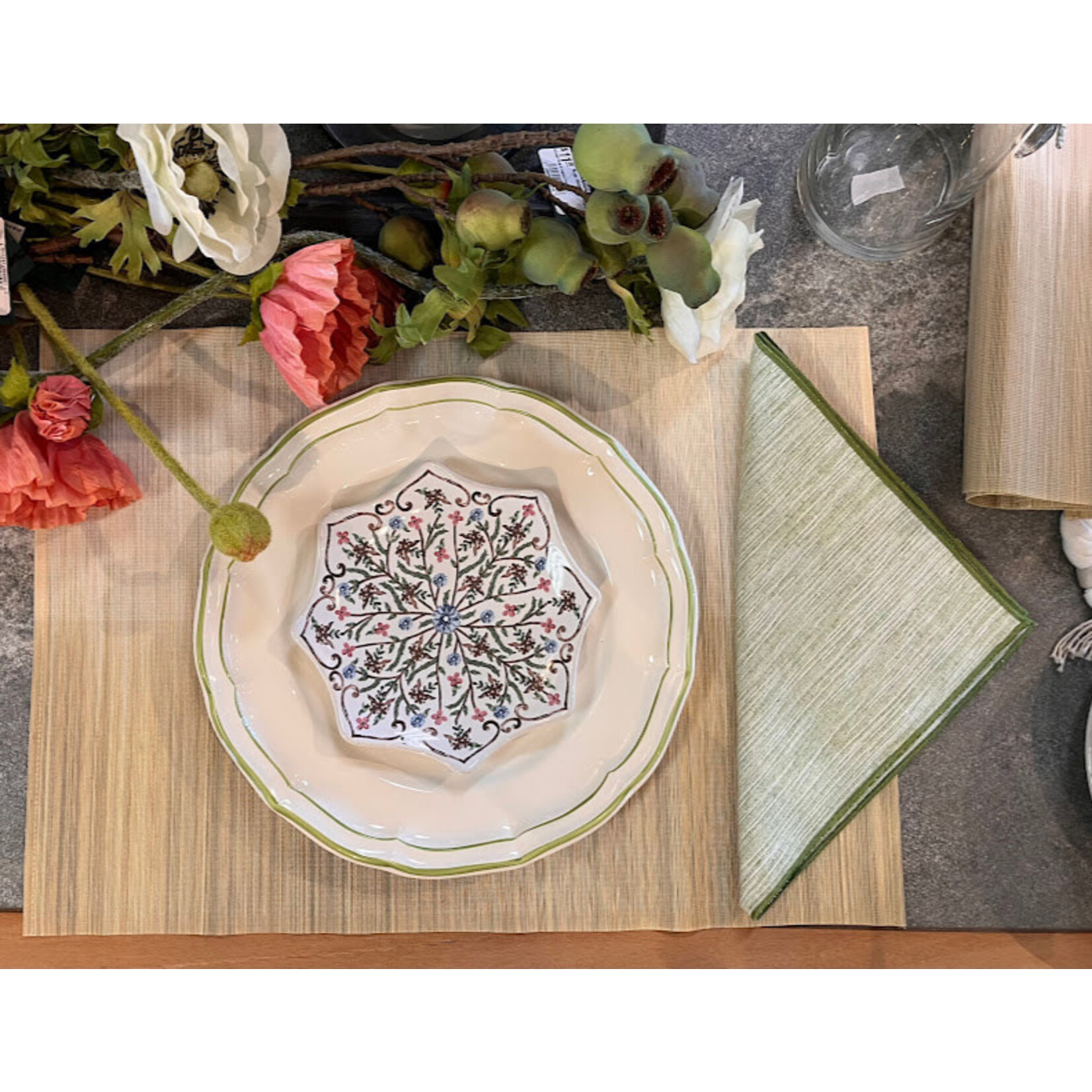 Juliska Villa Seville Scalloped Side Cocktail Plate Set of 4 Chambray