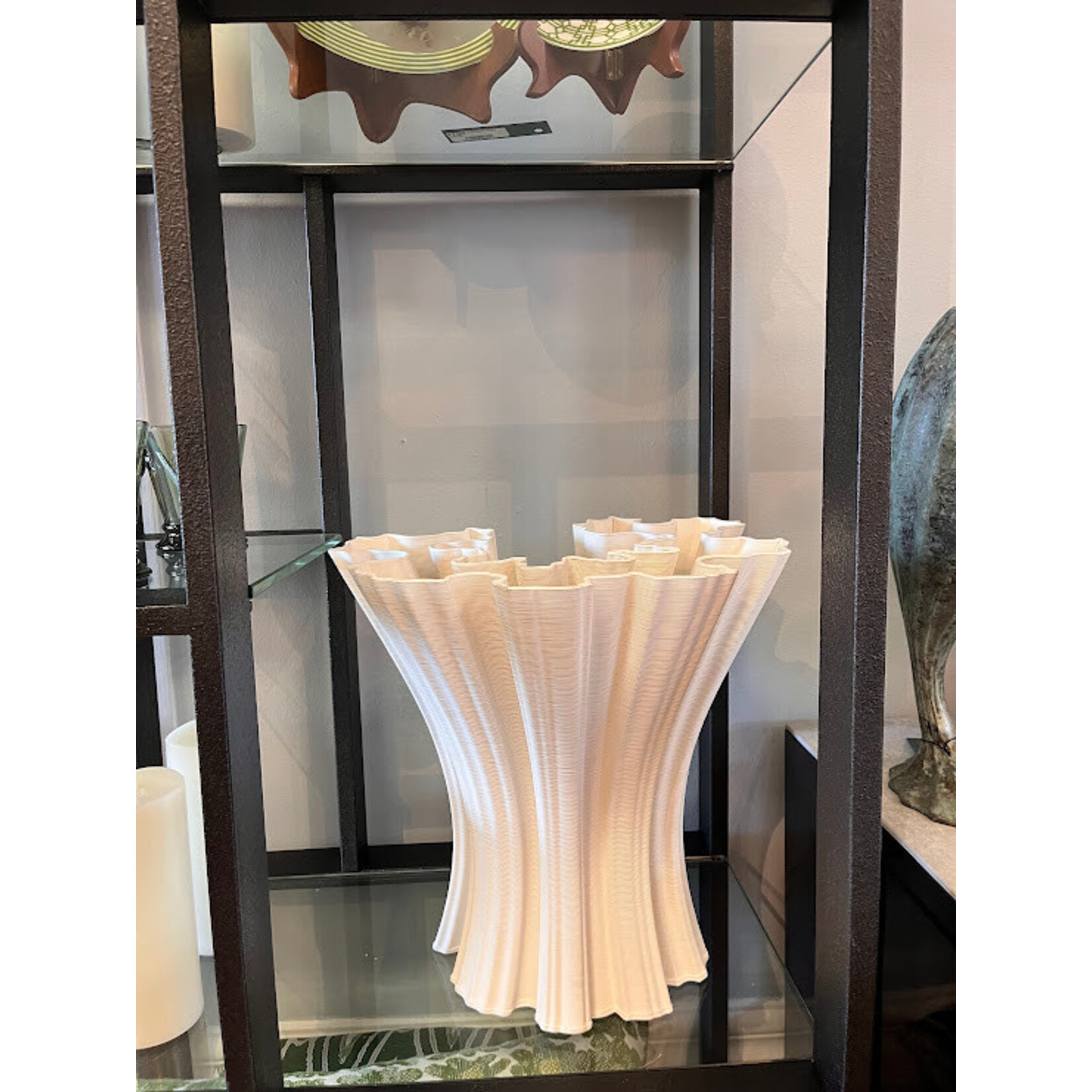 Currey & Company Godet White Vase