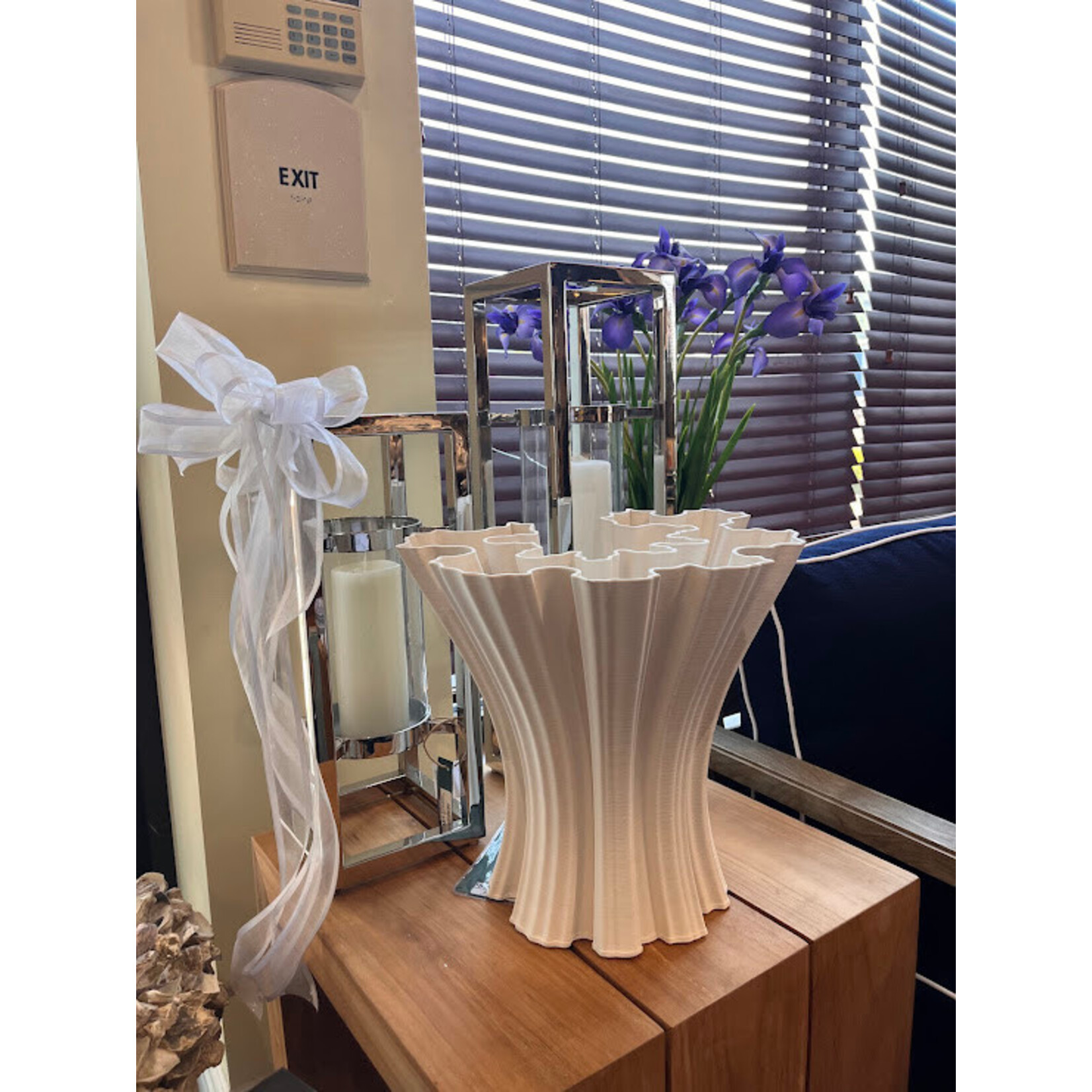 Currey & Company Godet White Vase