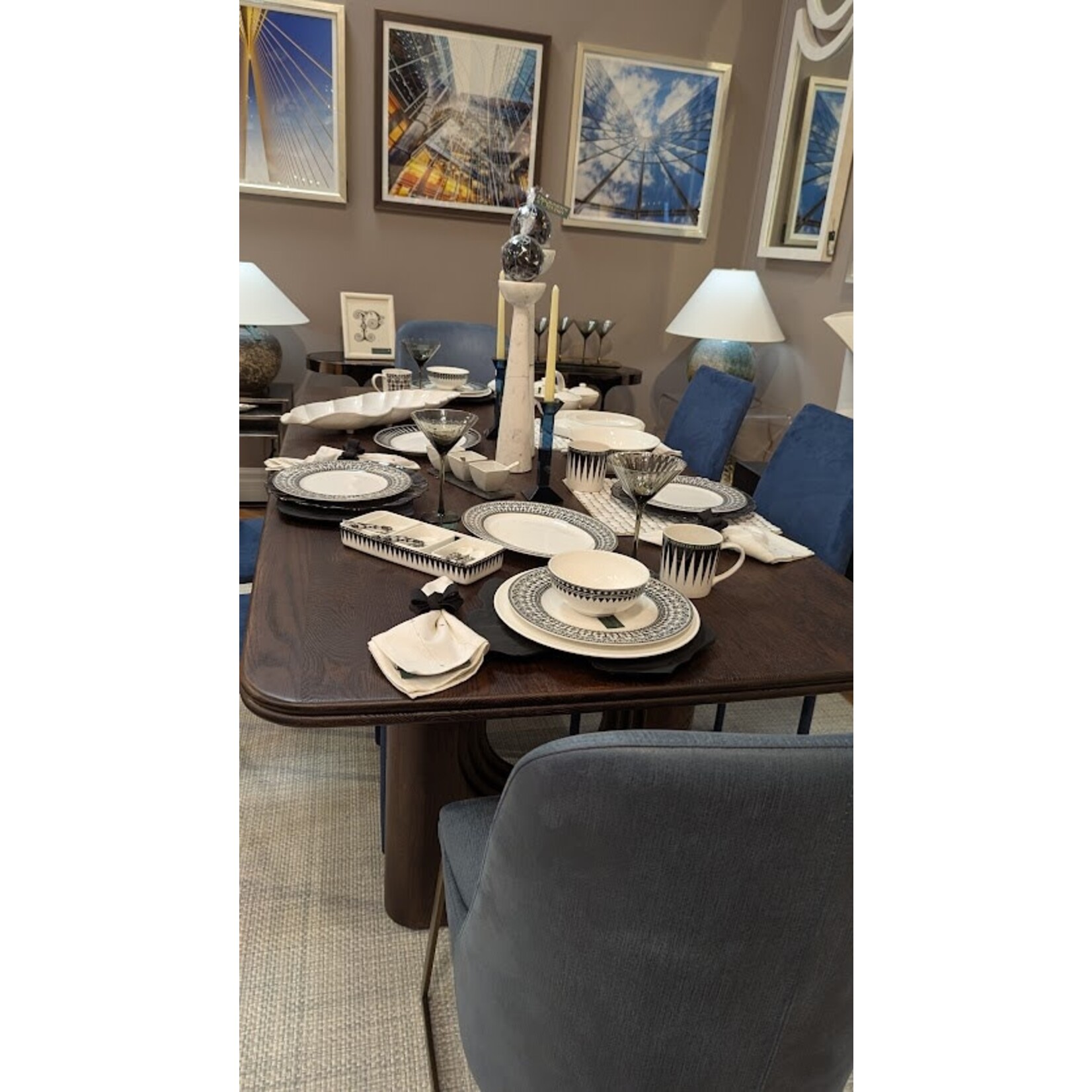Caskata Casablanca Black Rimmed Dinner Plate