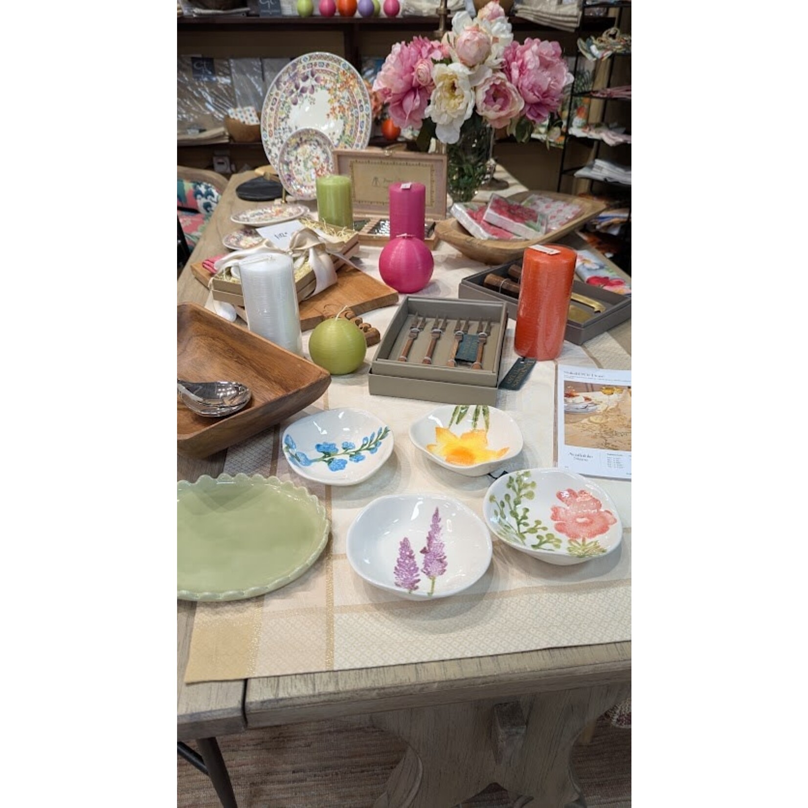 Point a la Ligne Large Pillar Pearl Candle