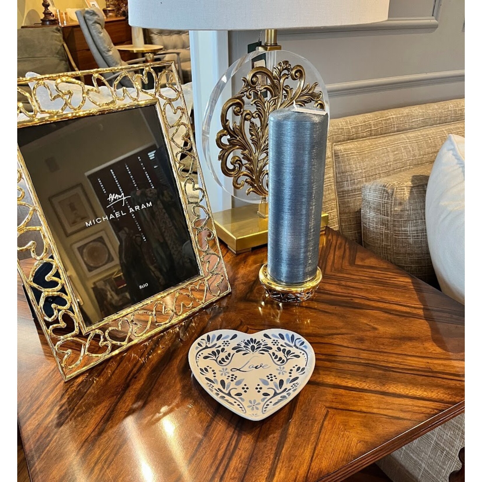 Point a la Ligne Very Large Pillar Indigo Candle