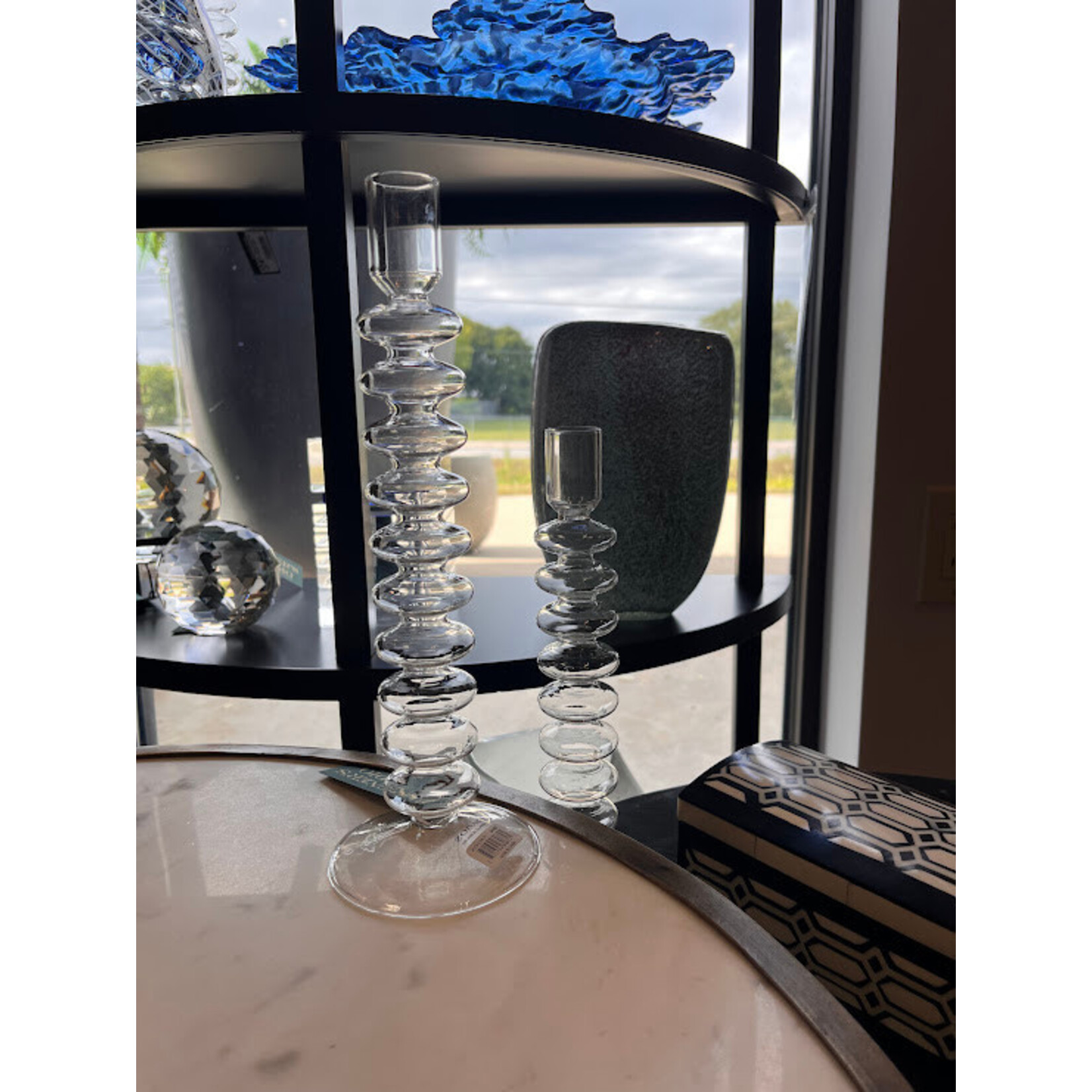 Zodax Selena Glass Taper Candle Holder
