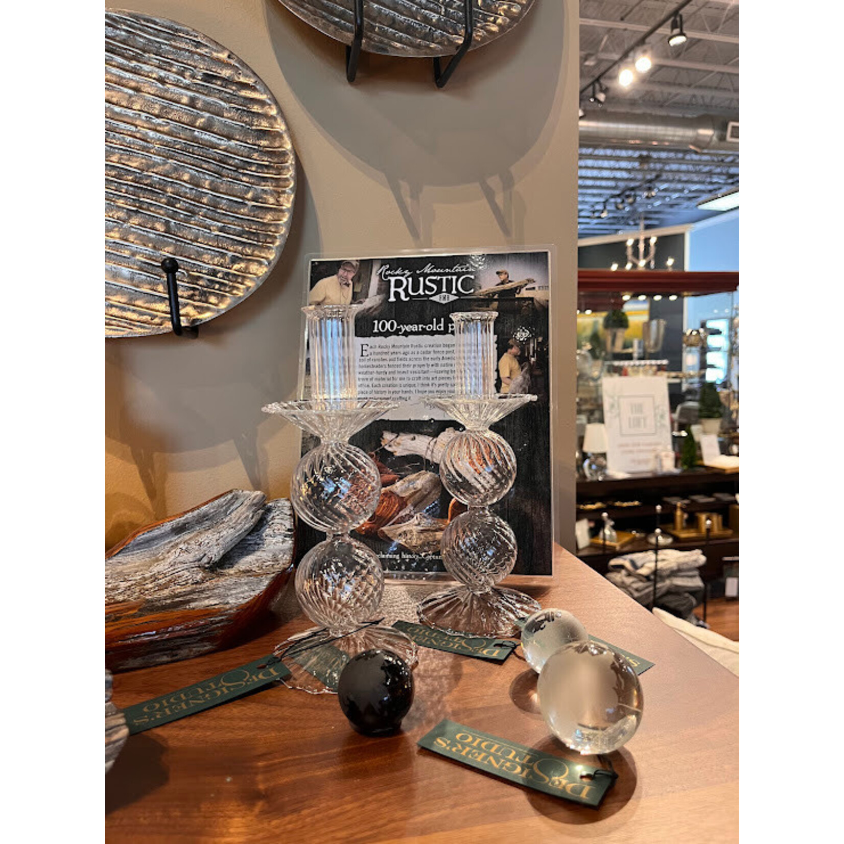 Zodax San Marco Swirl Glass Taper Holder