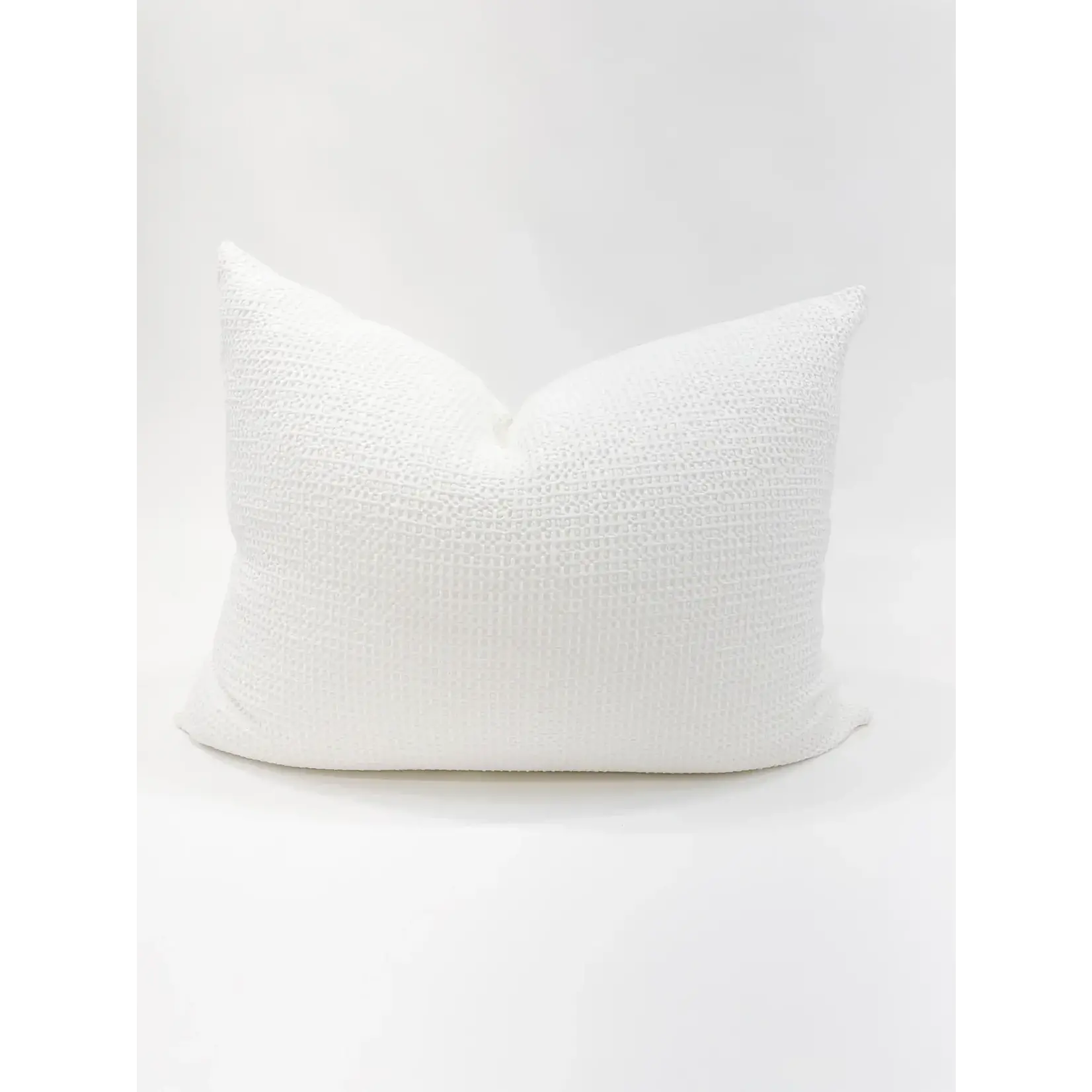 Anaya Cotton Waffle Weave Dutch Euro Pillow w Down Alt Insert White 28x36