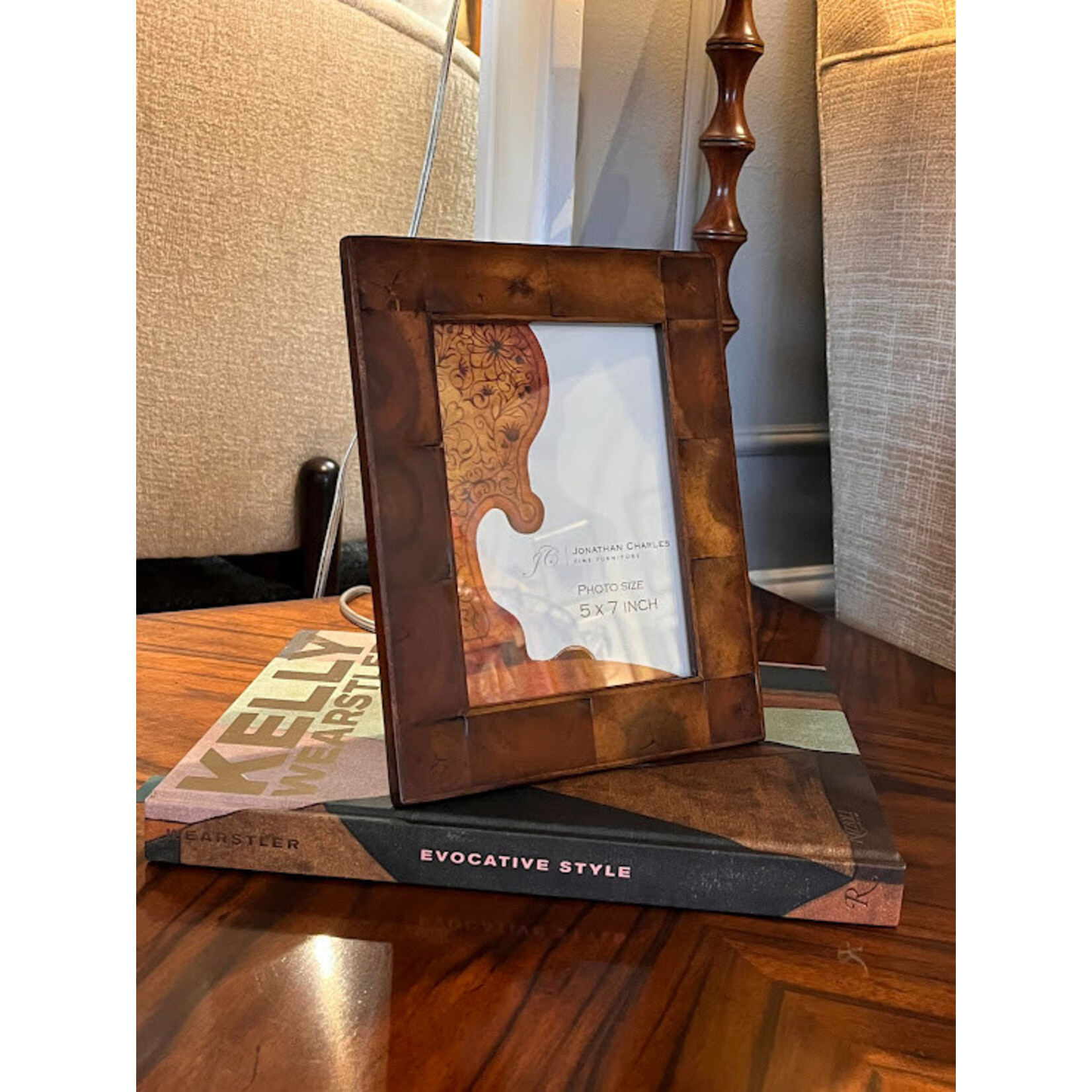 Jonathan Charles Oyster Veneered Picture Frame 5x7