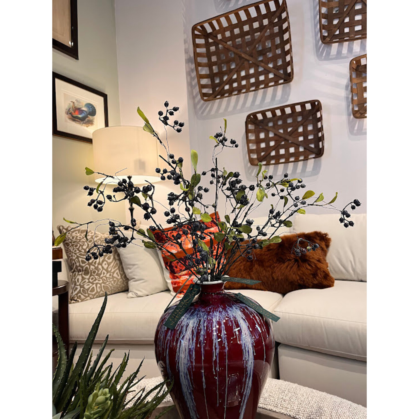 Napa Home and Garden Wild Blueberry Stem 18"