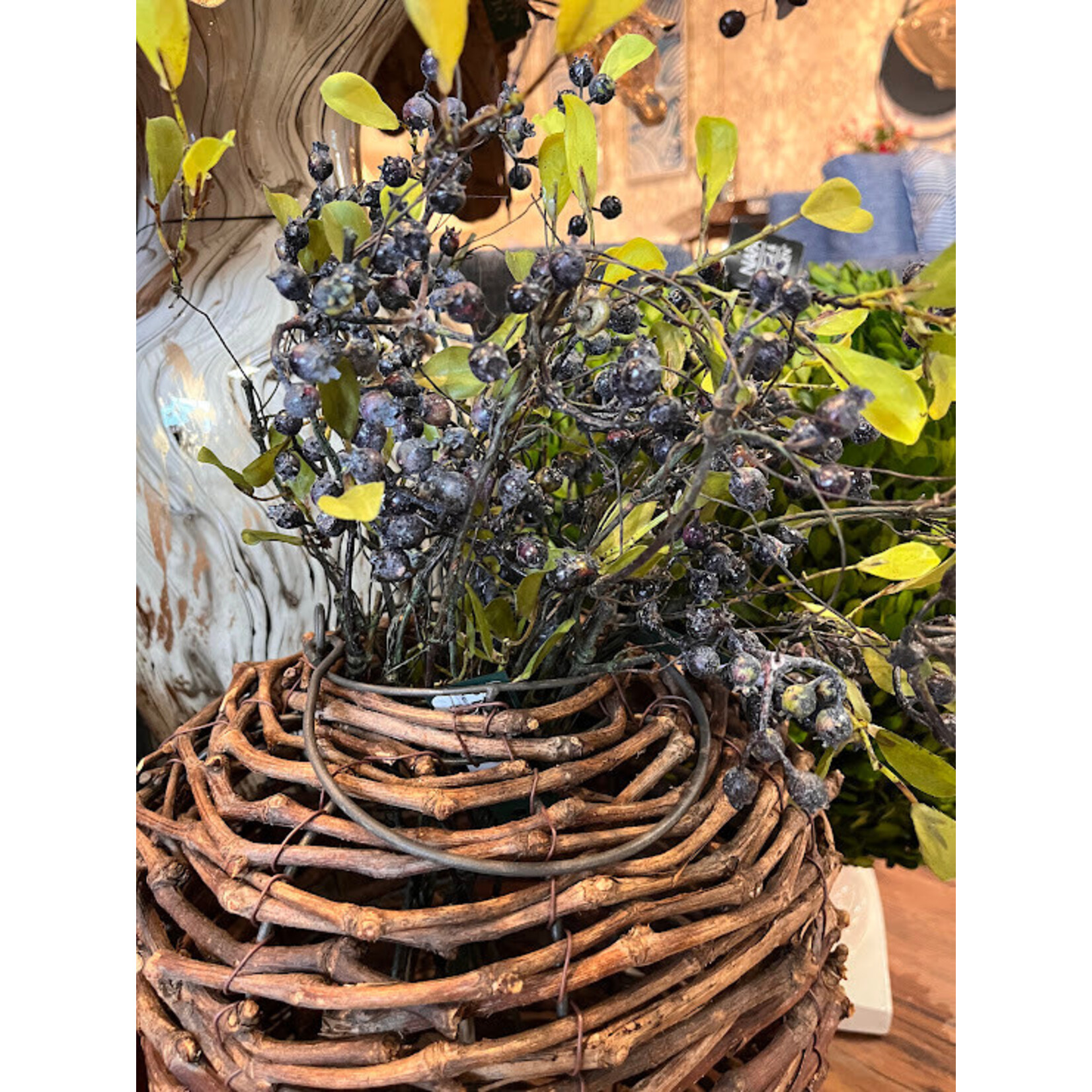 Napa Home and Garden Wild Blueberry Stem 18"