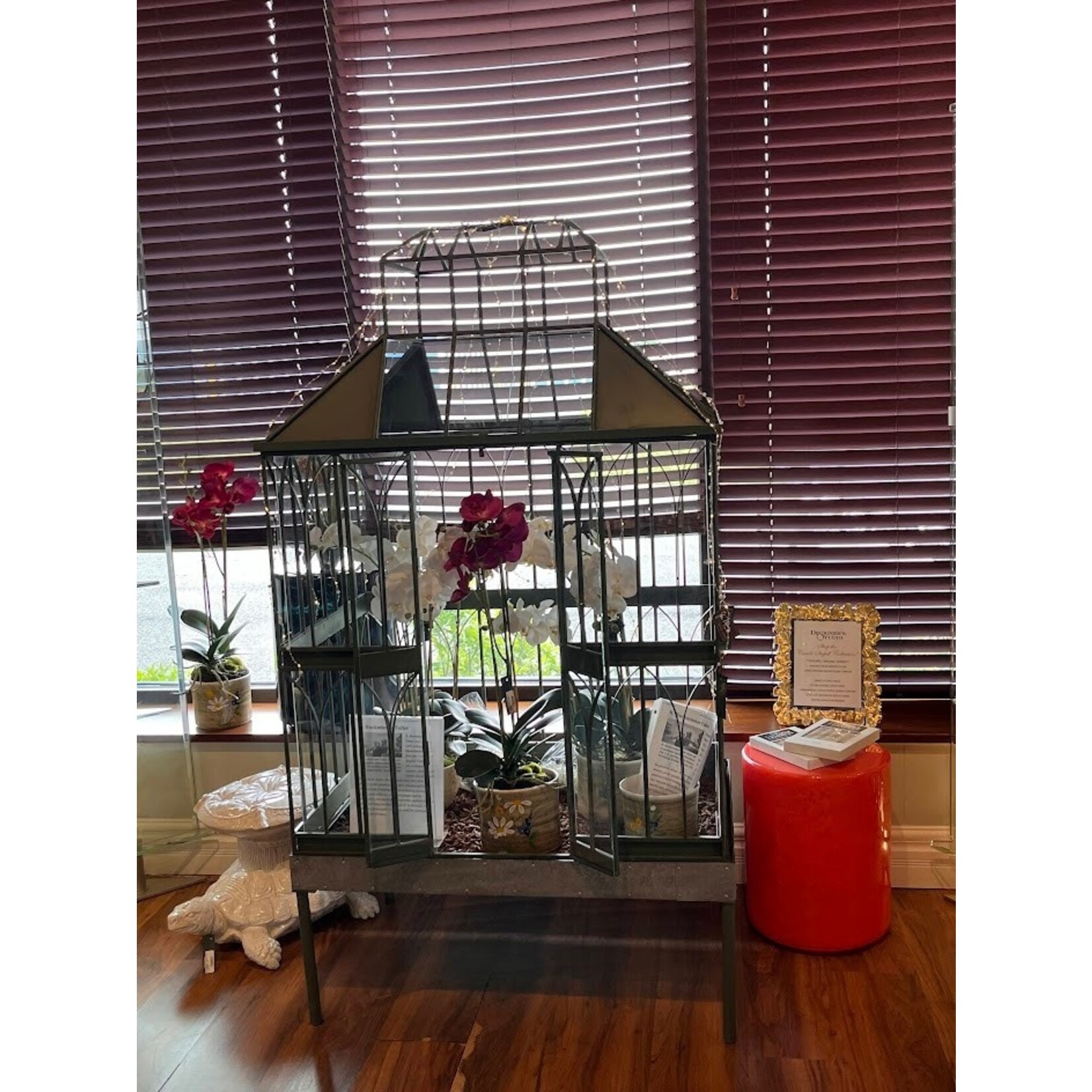Carole Stupell LTD Buckminster Fuller Wrought Iron Terrarium
