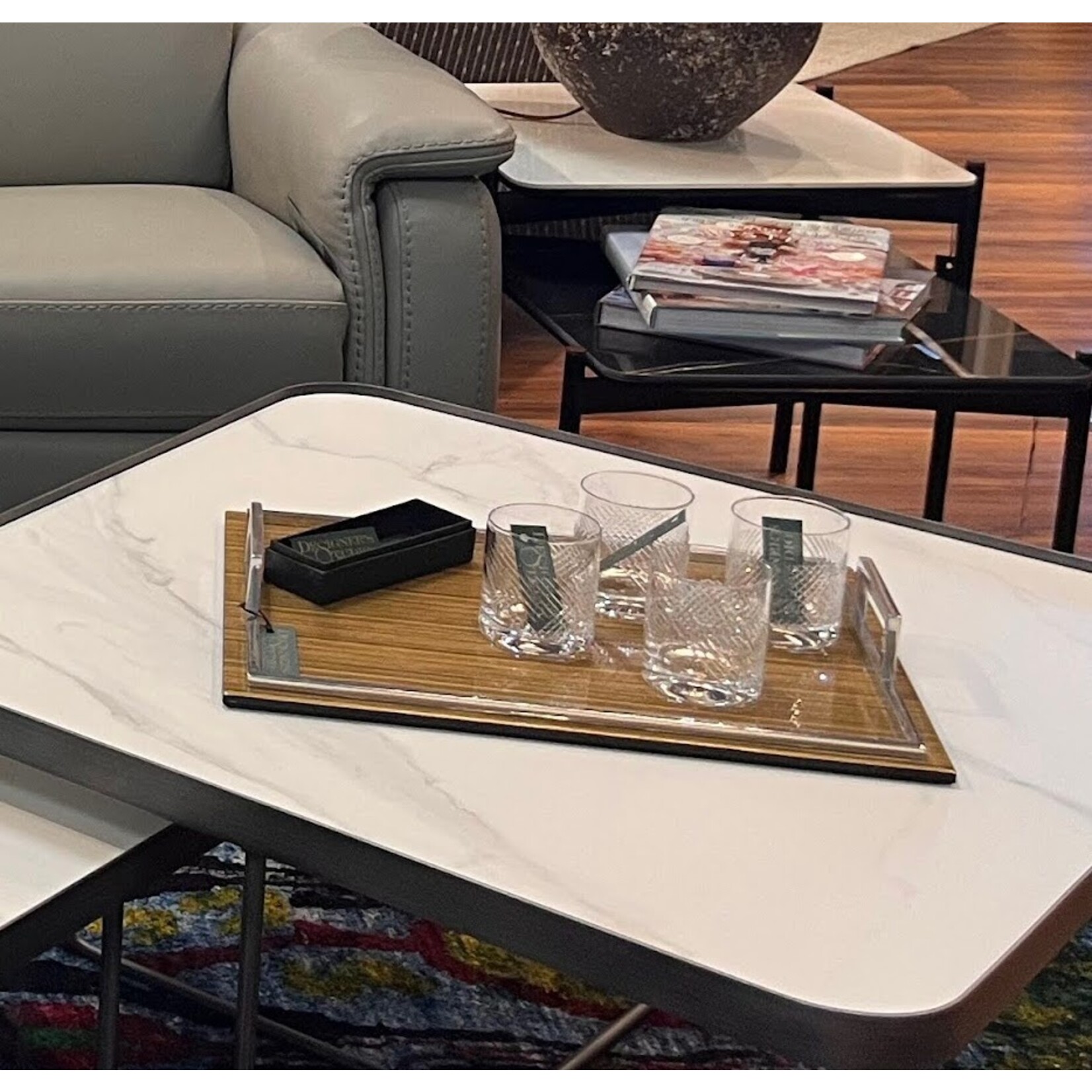 LaDorada Zebrano Rectangular Tray