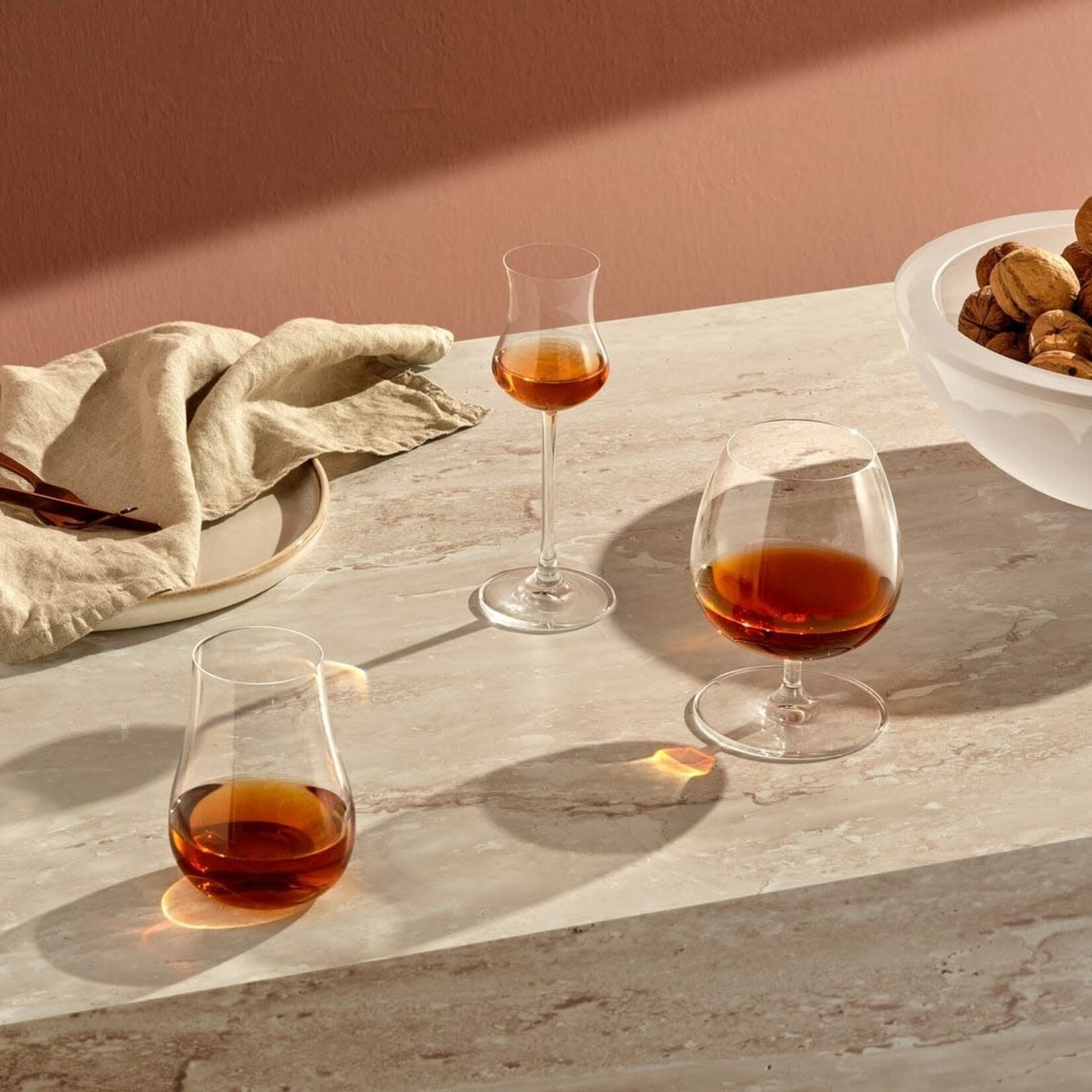 Nude Glass, USA Vintage Cognac Glasses 16.9 oz