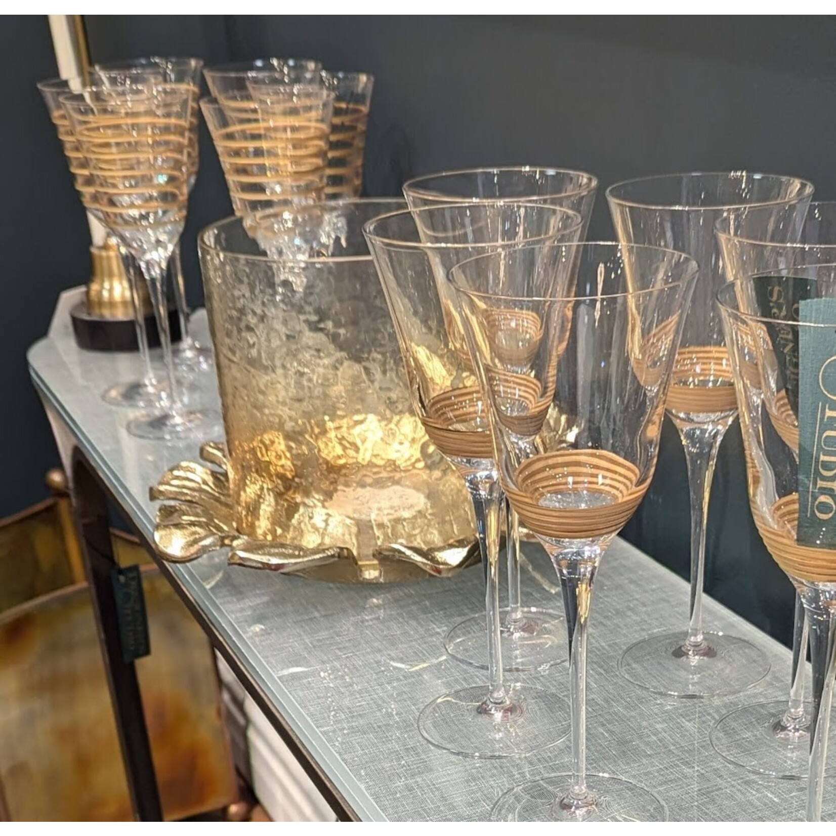 Vietri Raffaello Striped Wine Glass