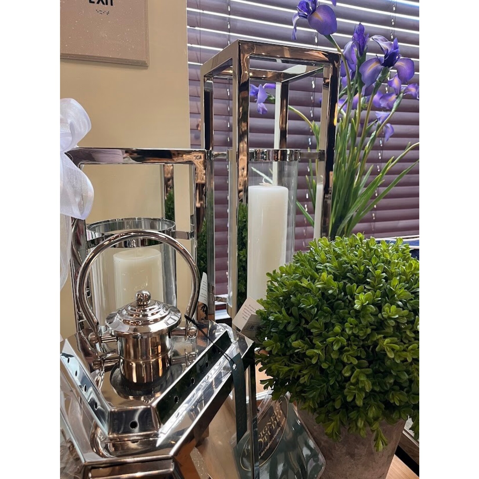 Napa Home and Garden Adler Outdoor Hurricane Lantern Candleholder 12.5"