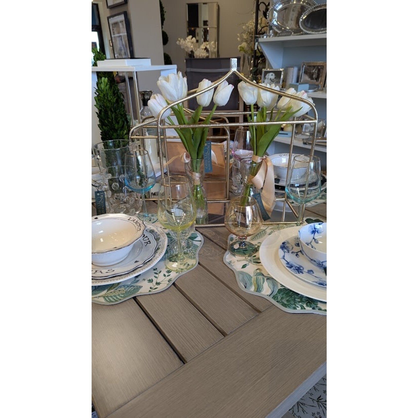 Vietri Rainbow Assorted Wine Glasses Set of 4