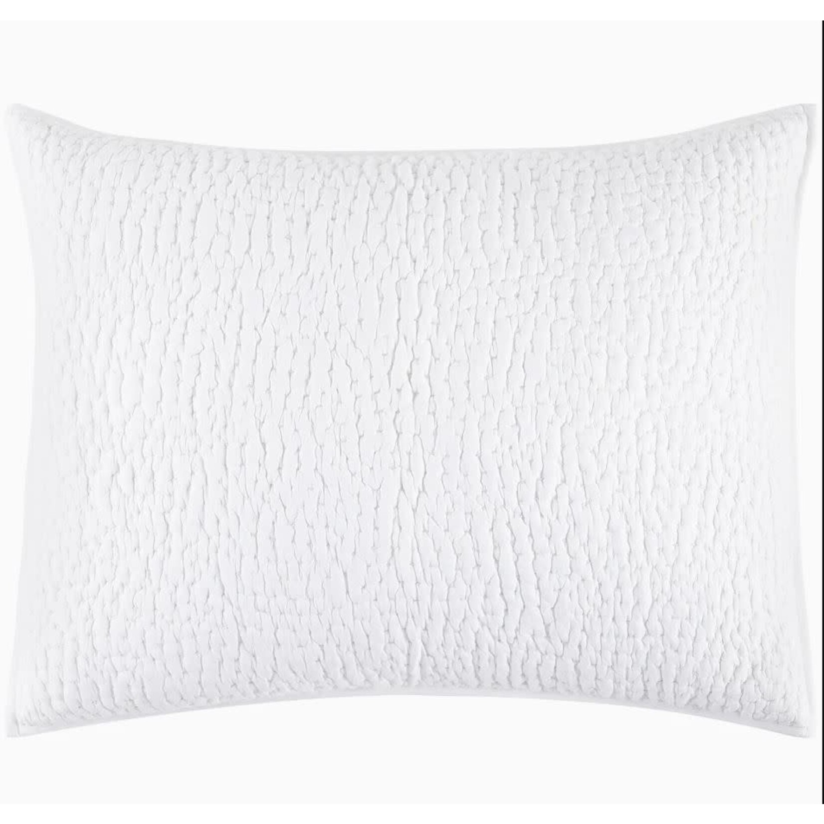 John Robshaw Textiles Organic Hand Stitched White Sham King