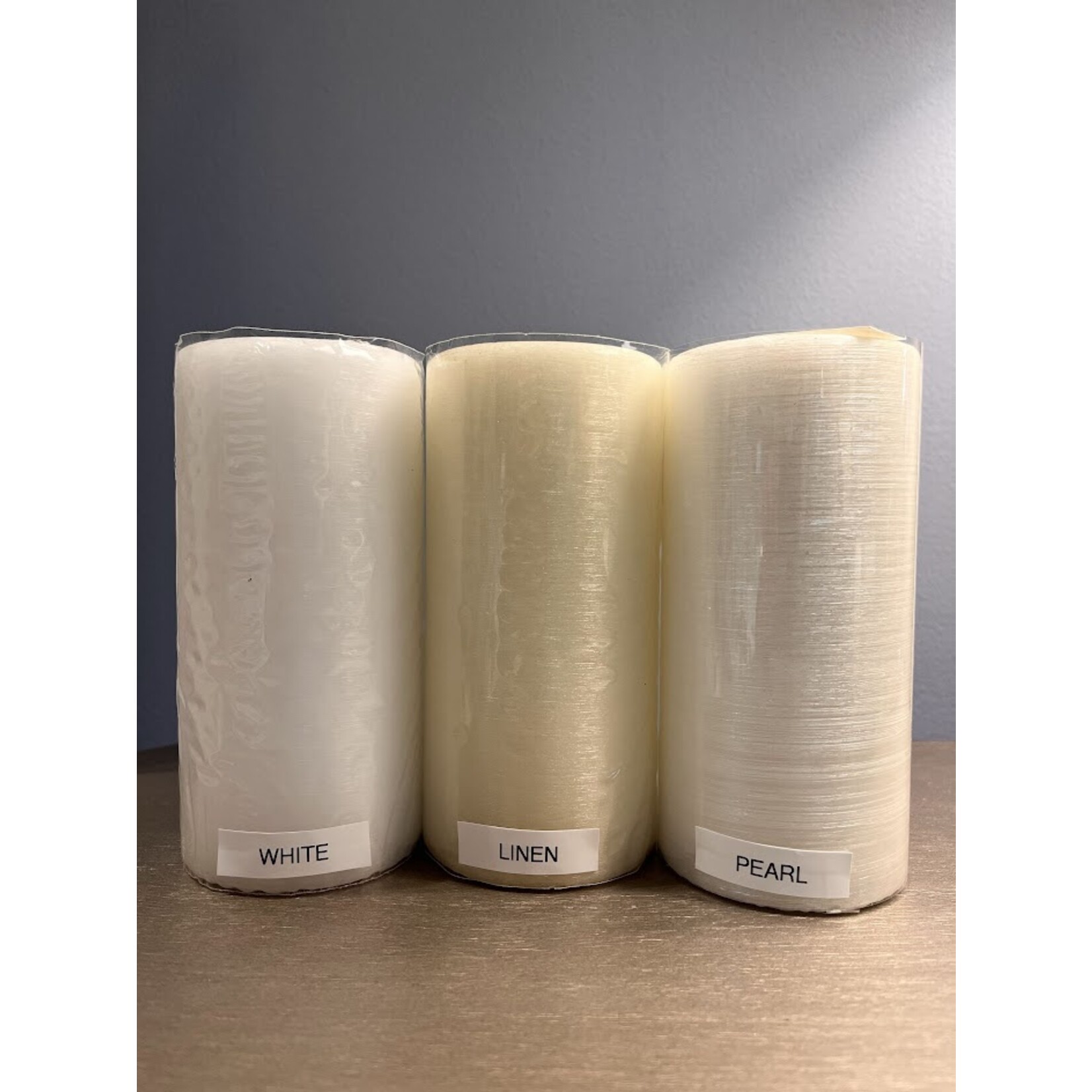 Point a la Ligne Very Large Pillar Linen Candle