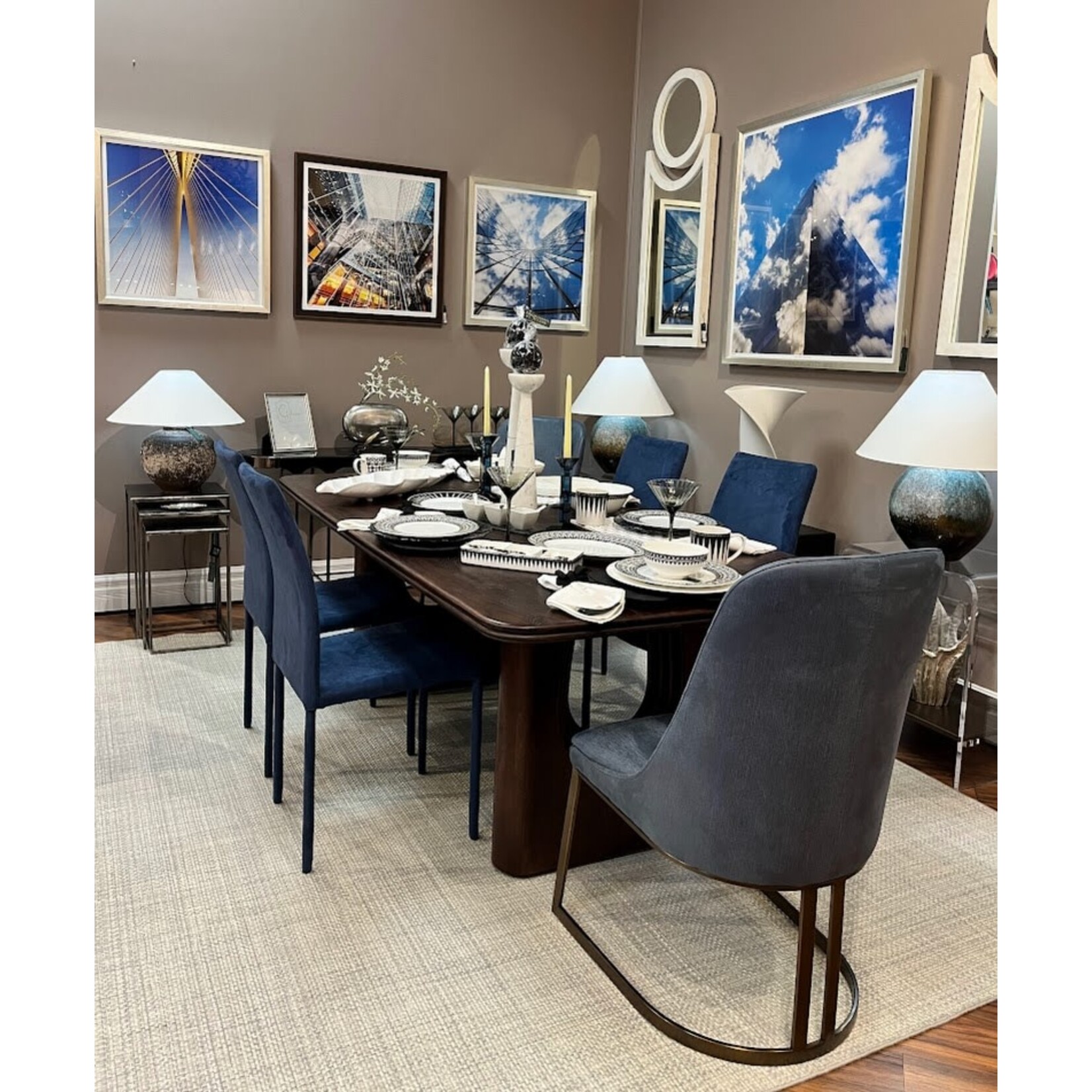 Bellini Modern Living Luca Dining Chair Dark Blue
