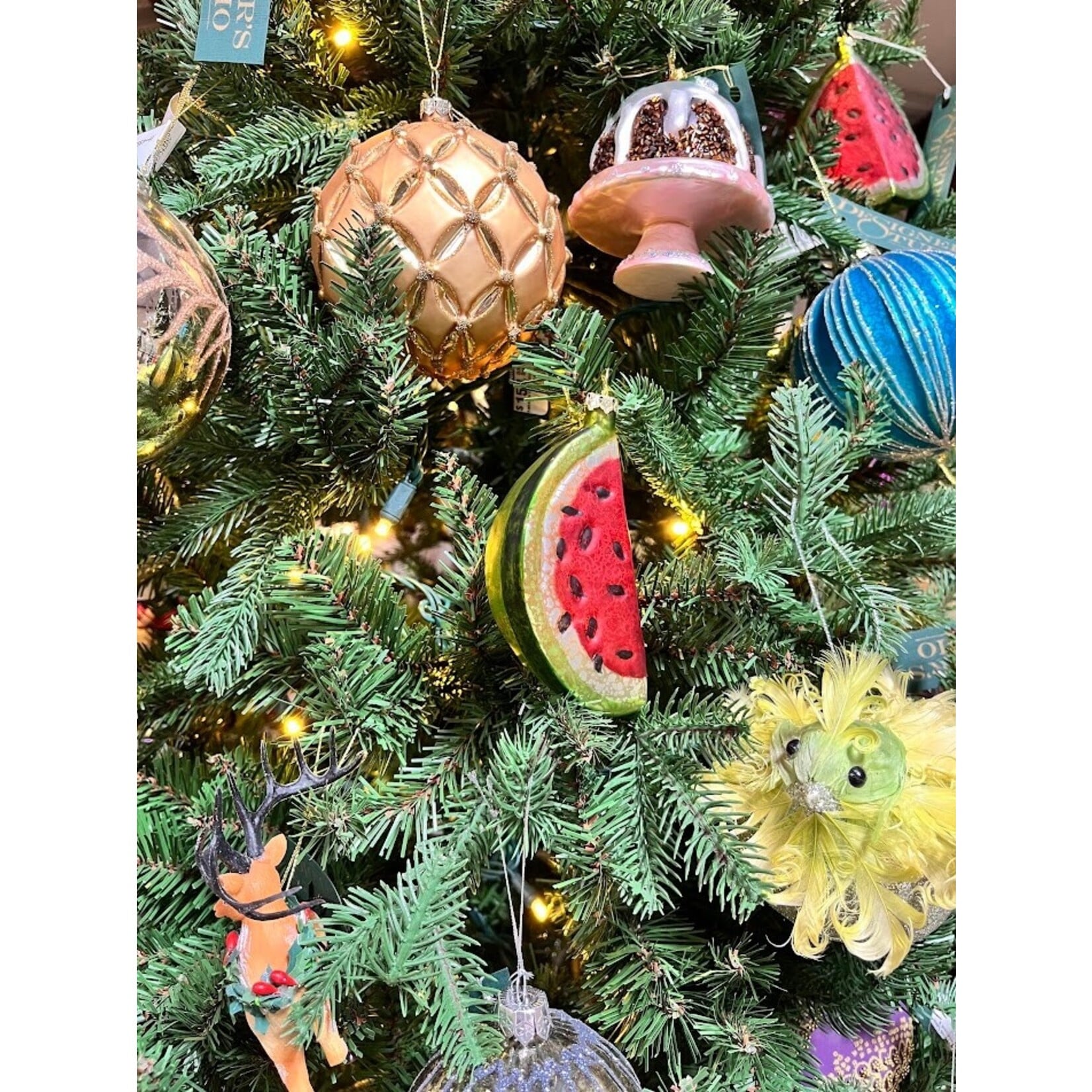 Shishi LLC Glass Watermelon Slice Ornament 4"