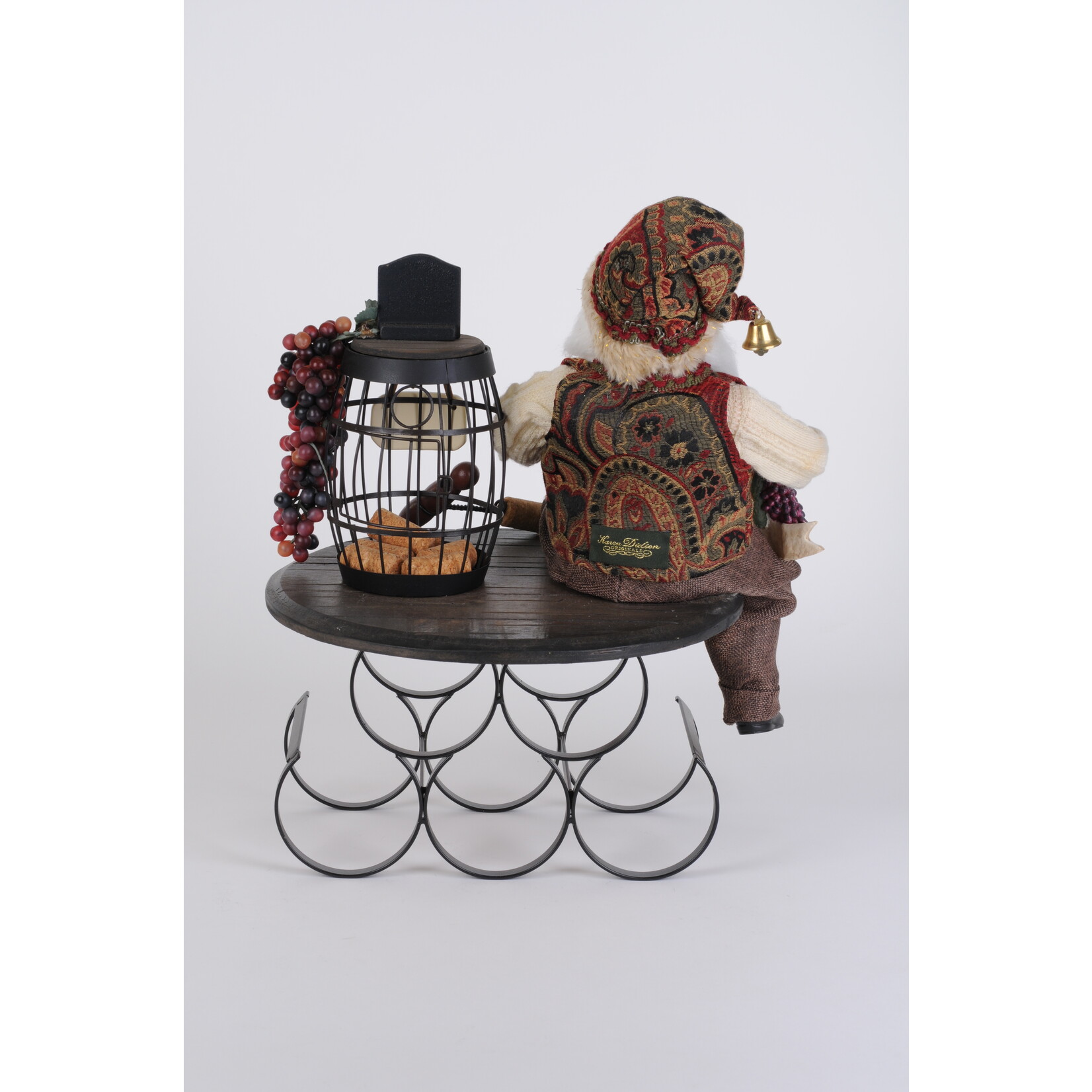 Karen Didion Originals 5 Bottle Wine Holder Santa