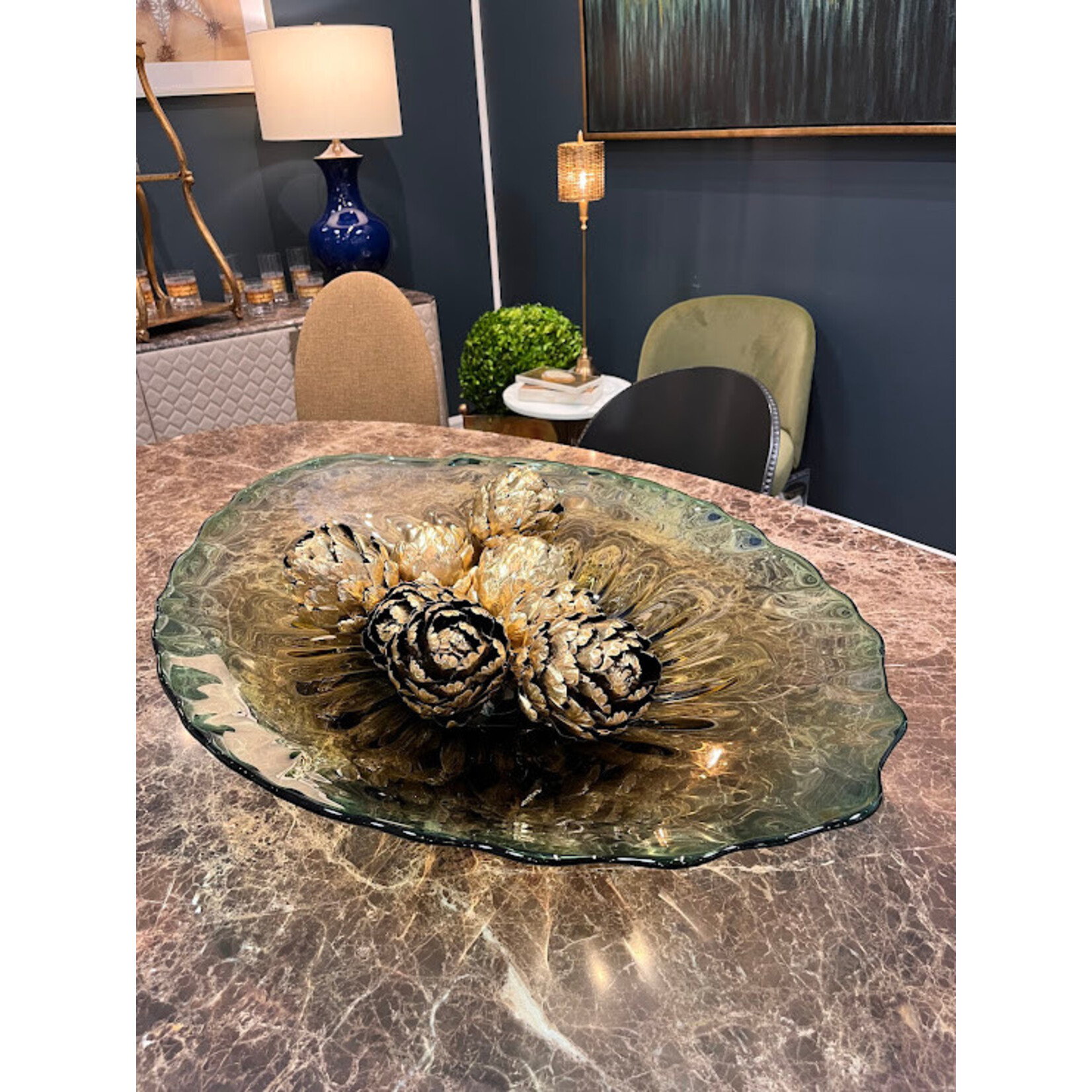 The John Richard Collection, LLC Eye of the Tiger Handblown Glass Bowl