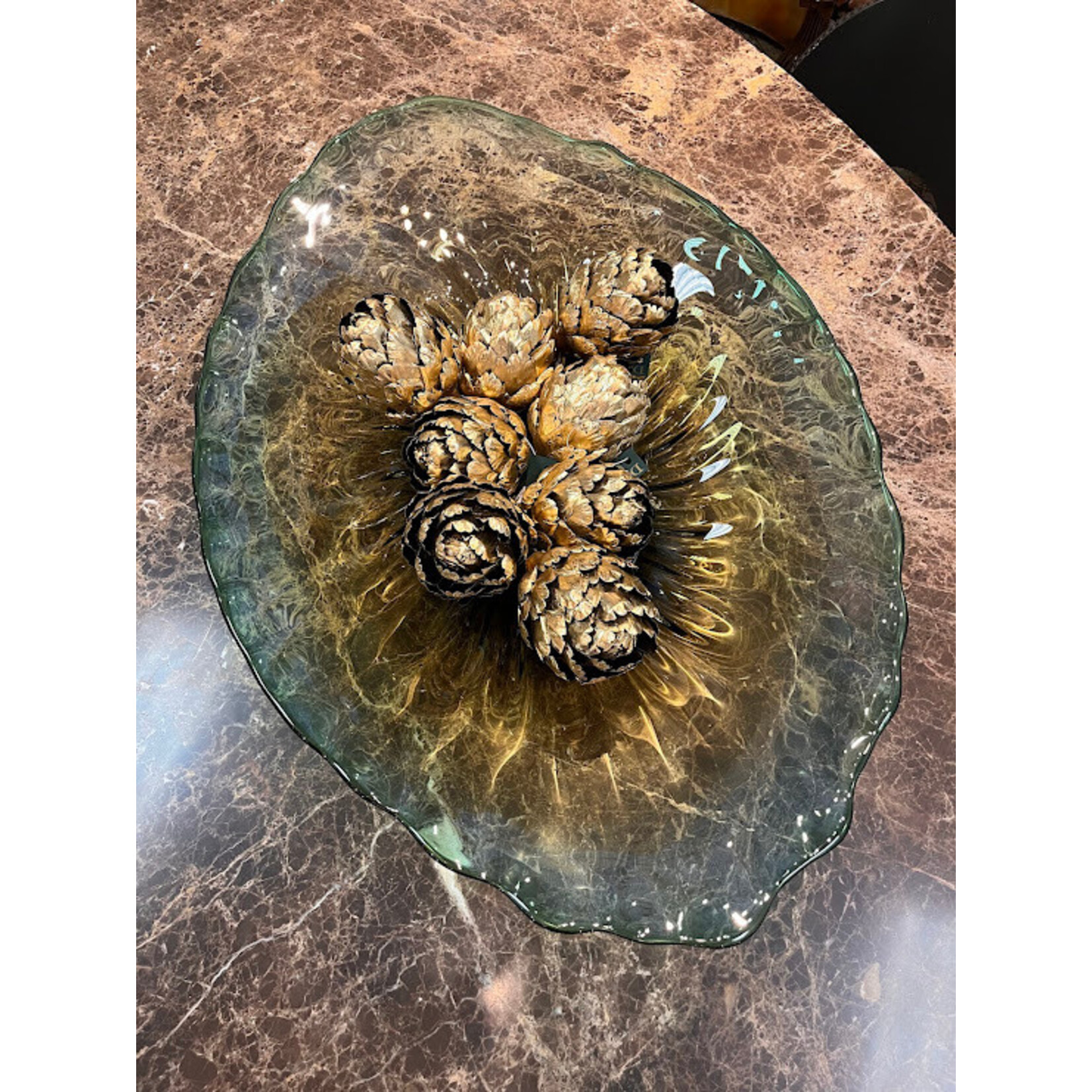 Winward Home Goldleaf Faux Artichoke 6.5"