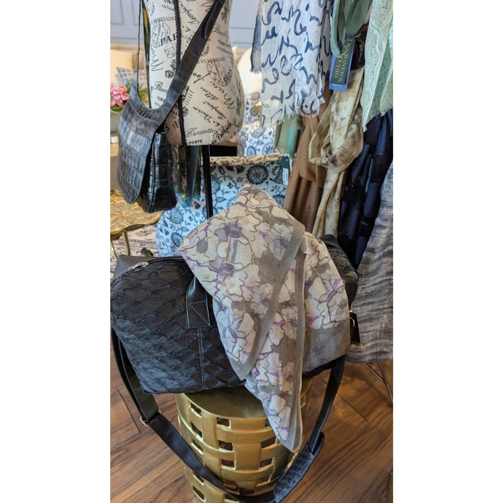 Sara Anderson Garden Dance Silk Cashmere Scarf