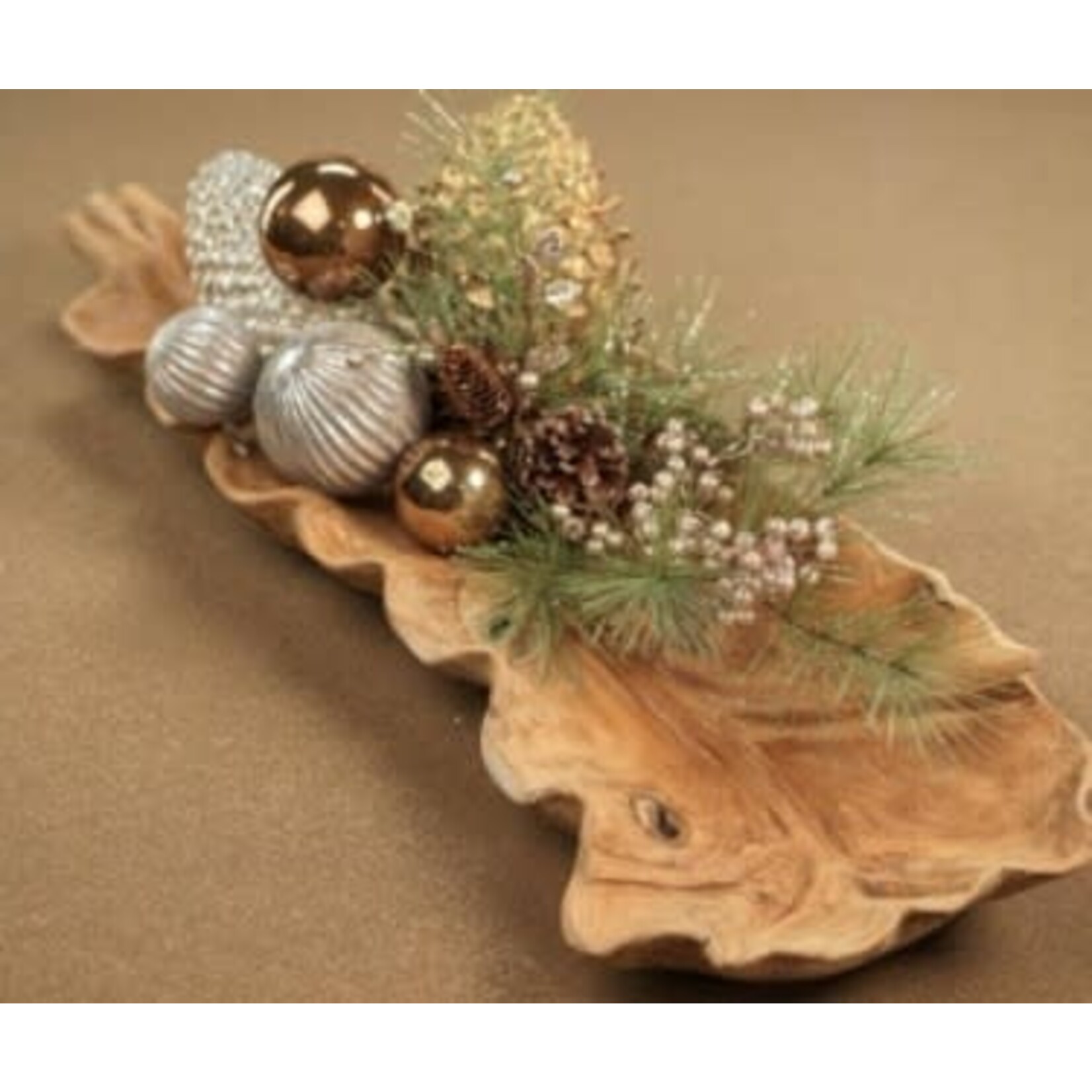 Zodax Bali Reclaimed Teak Wood Leaf Tray