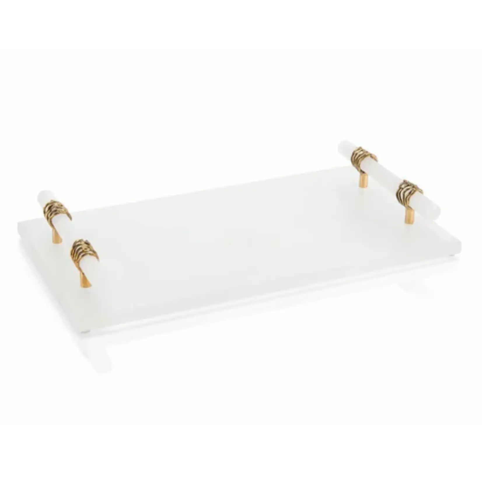 The John Richard Collection, LLC Alabaster Tray with Alabaster Handles