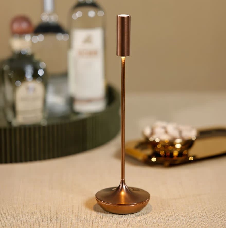 Zodax Sleek Rechargeable Table Light Brushed Bronze - Designer's
