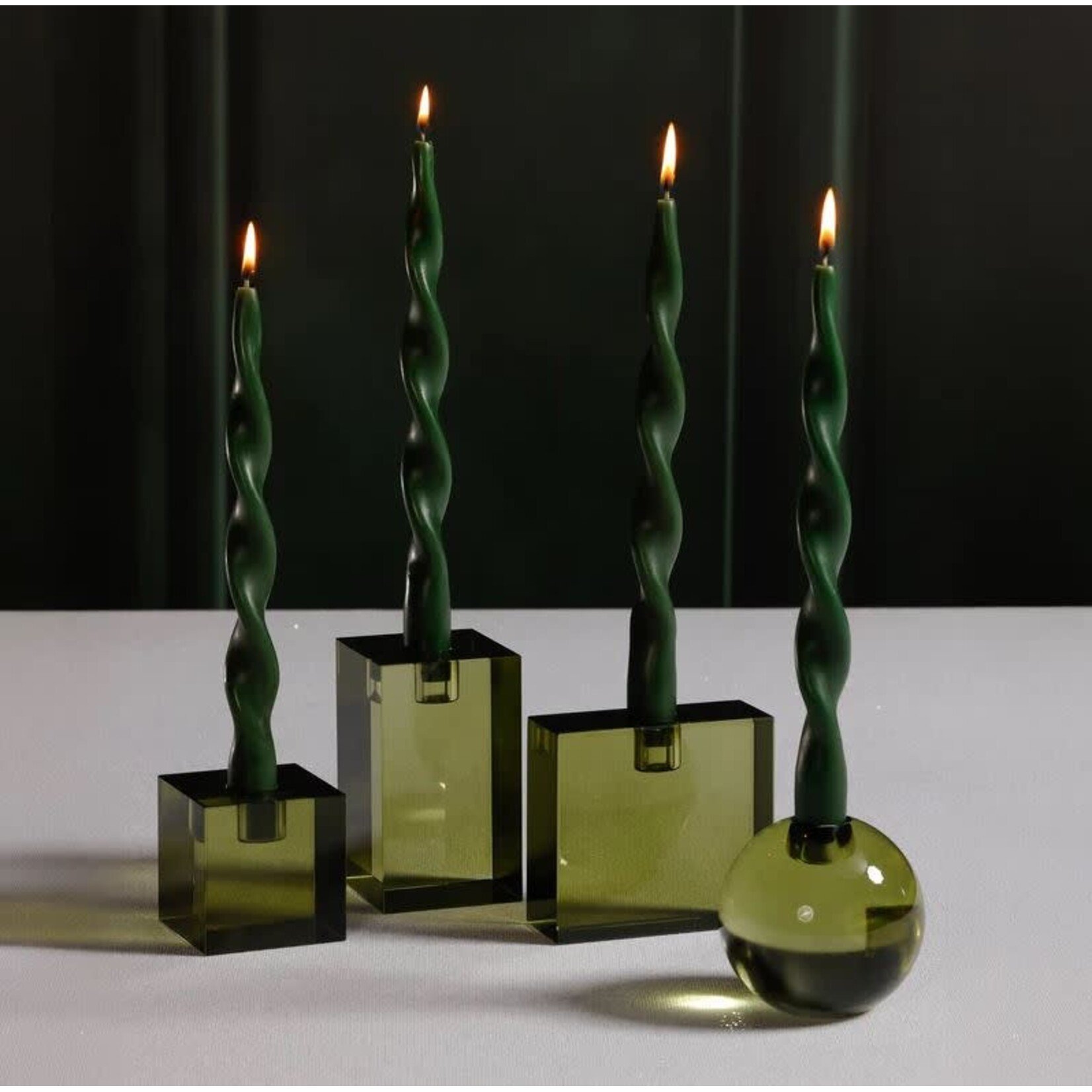 Zodax Crystal Glass Taper Holder